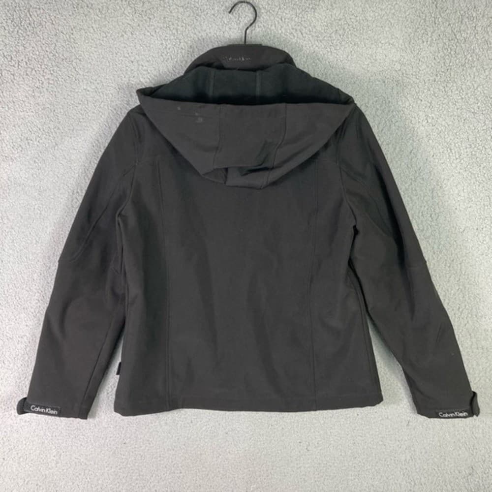 Calvin Klein Womens M Black Full Zip Jacket Cold Weather Outdoors Thermal Coat - Thumbnail 6
