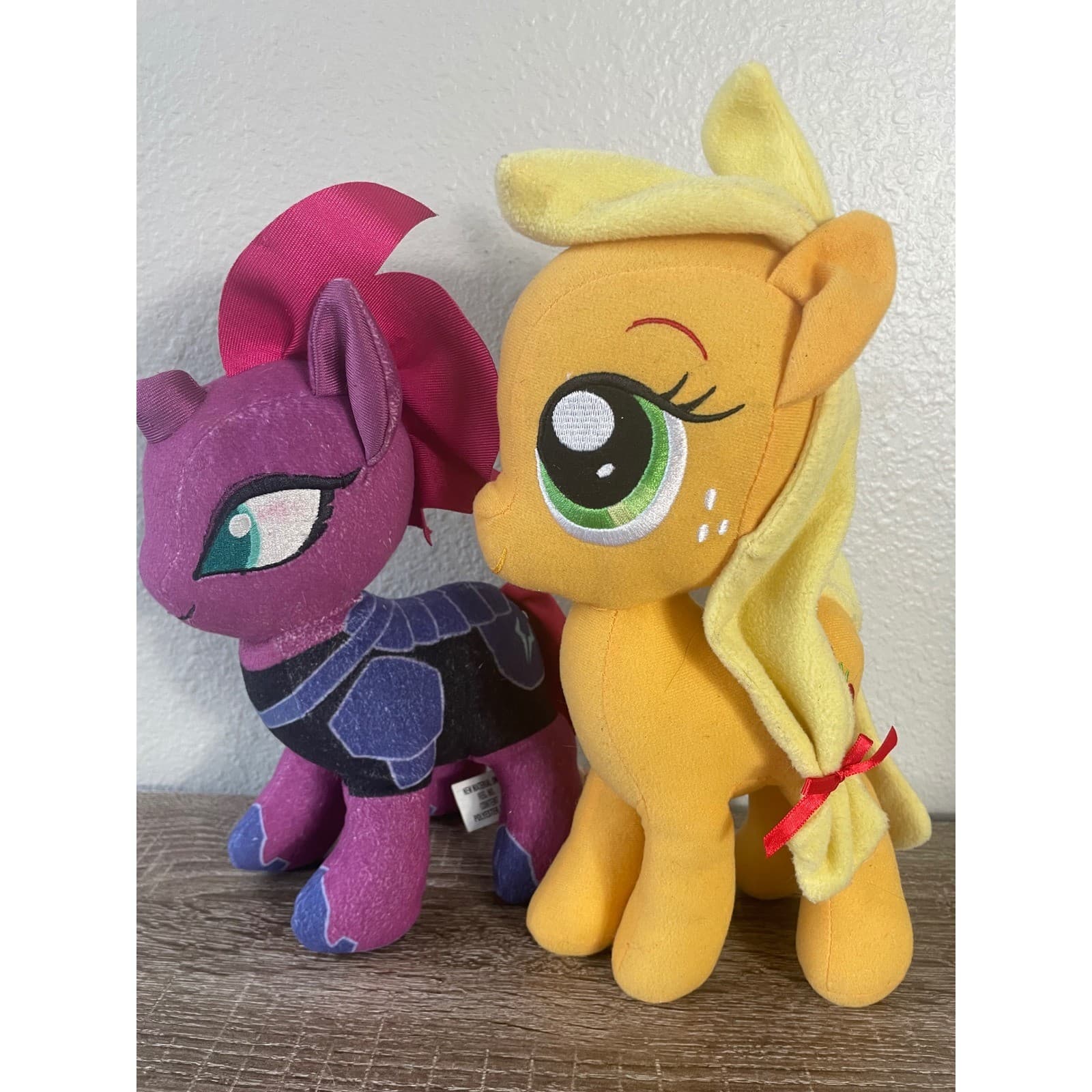 Hasbro My Little Pony Plush Applejack 12" and Tempest Shadow 10" Stuffed Toy Lot - Thumbnail 3