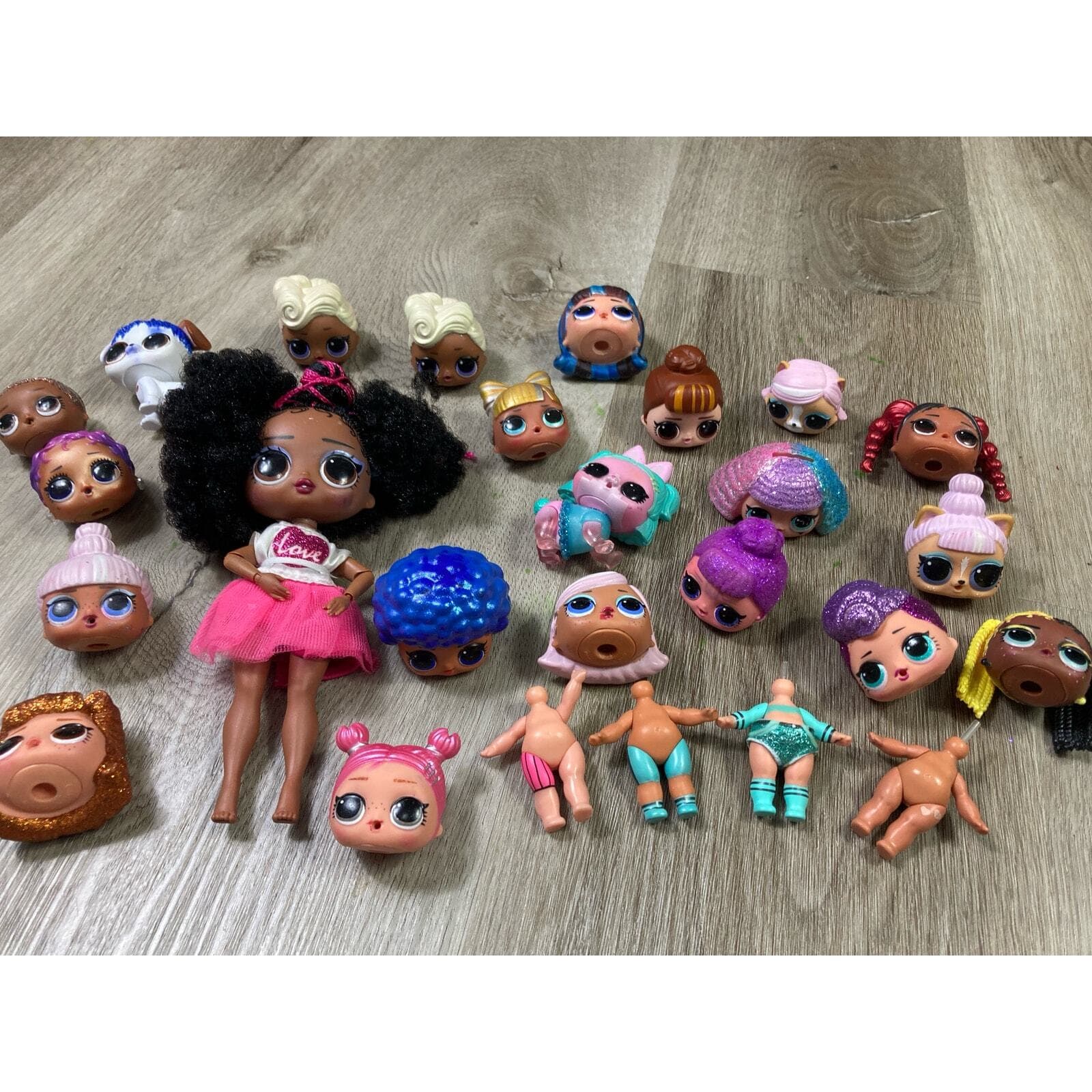 LOL Surprise Doll Lot with Dolls, Heads, Pets, Hair Attachments & Accessories - Thumbnail 3