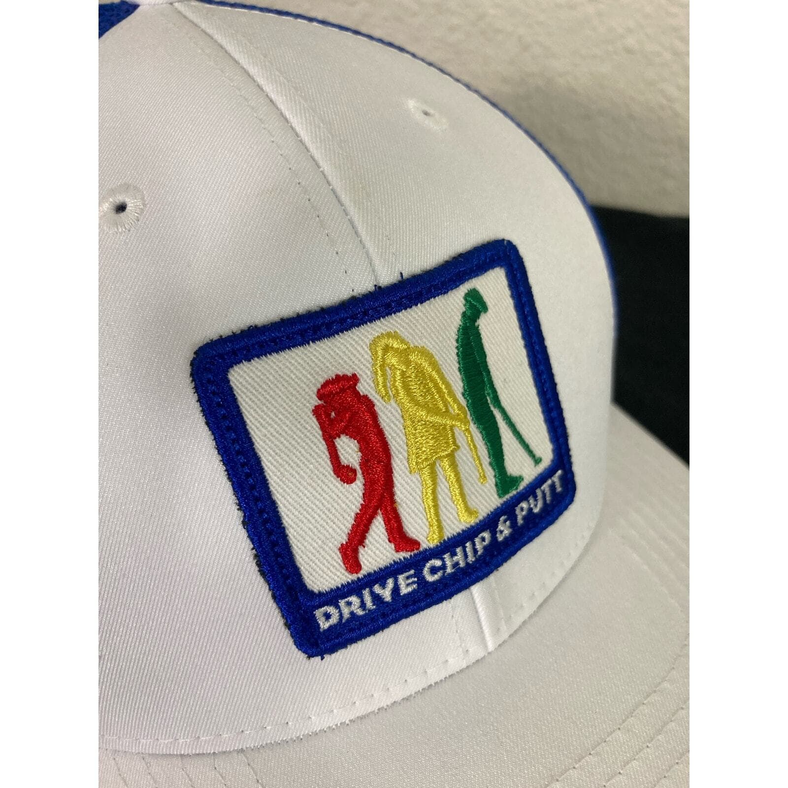 Golf Drive Chip Putt Embroidered Hat White Adjustable Cap Unisex Golfer Gift - Thumbnail 10