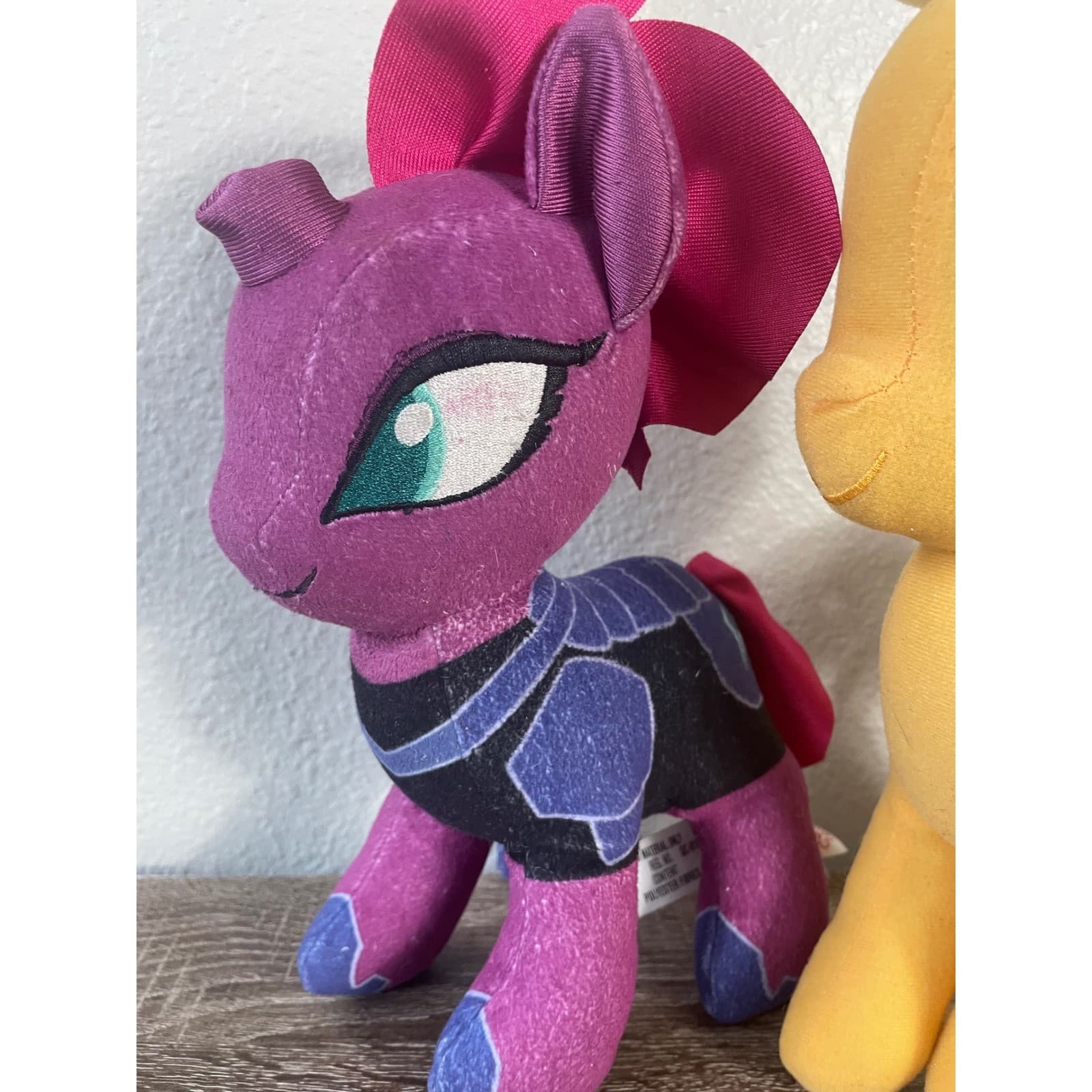 Hasbro My Little Pony Plush Applejack 12" and Tempest Shadow 10" Stuffed Toy Lot - Thumbnail 4