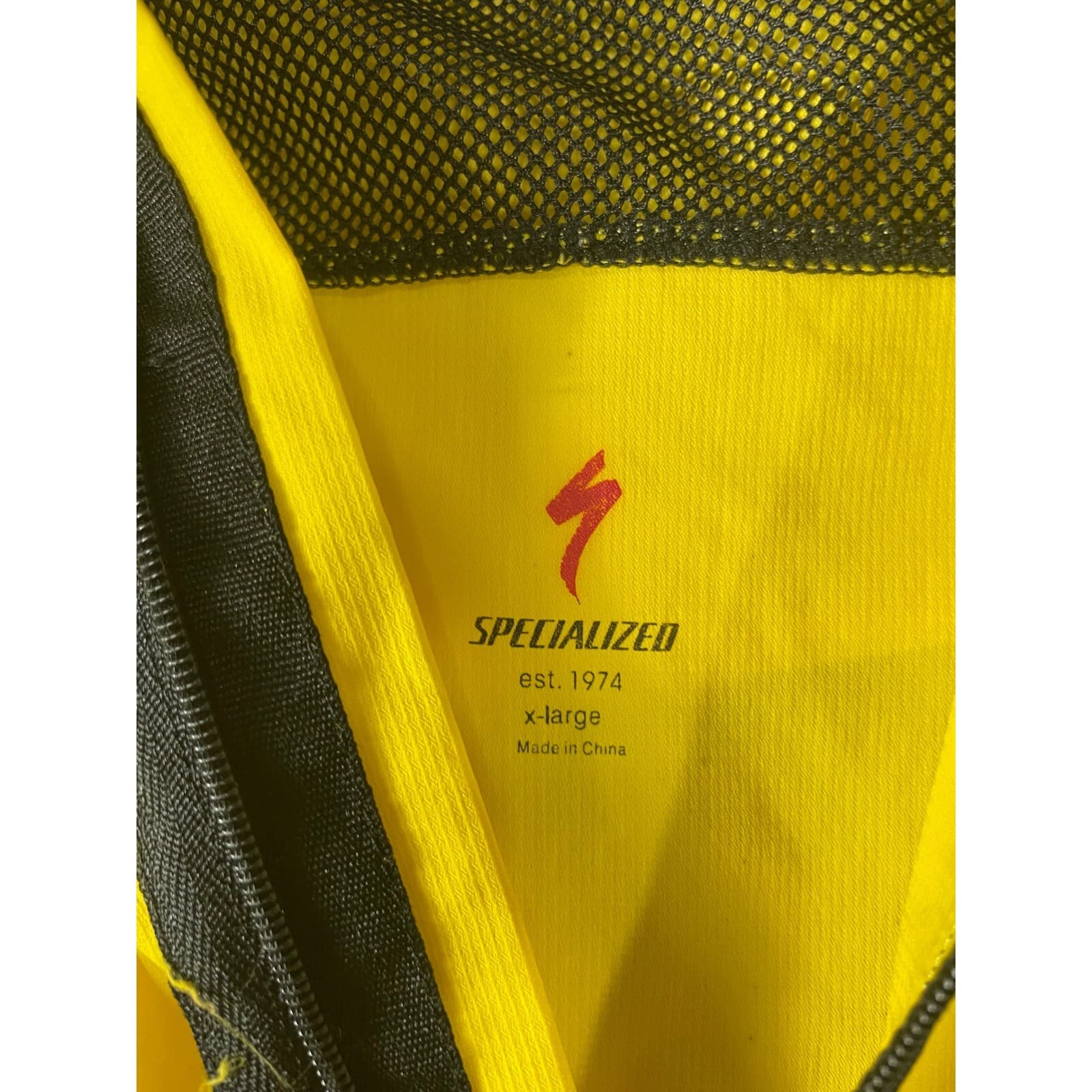 Specialized Cycling Jacket Mens XL Yellow Black Windbreaker Road Bike Hi Vis - Thumbnail 6