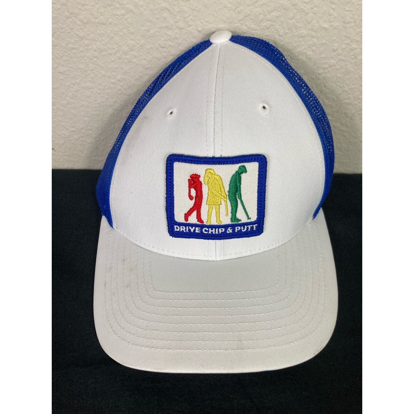 Golf Drive Chip Putt Embroidered Hat White Adjustable Cap Unisex Golfer Gift - Thumbnail 4