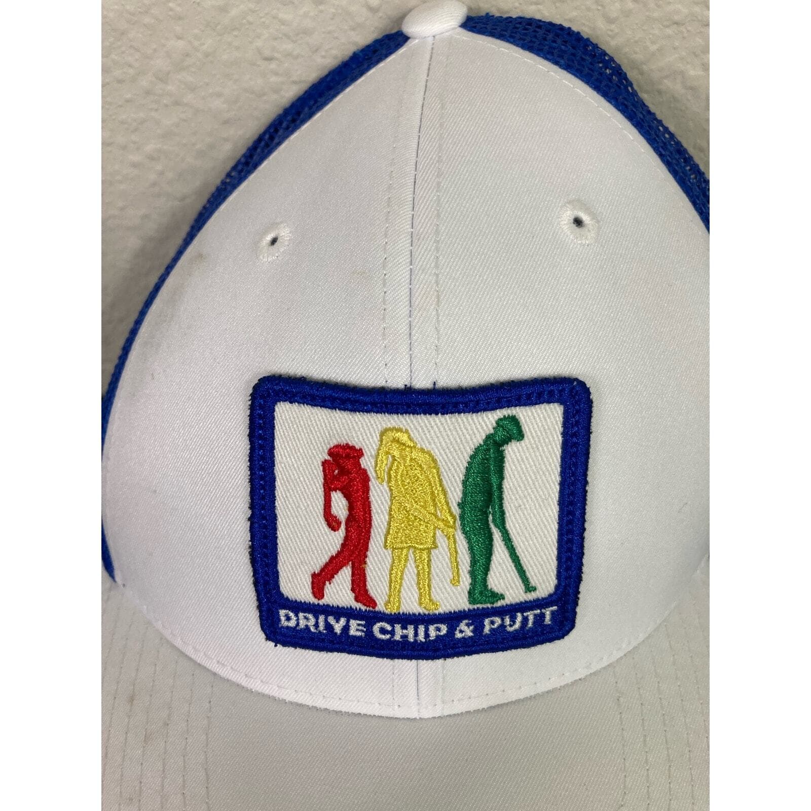 Golf Drive Chip Putt Embroidered Hat White Adjustable Cap Unisex Golfer Gift - Thumbnail 8