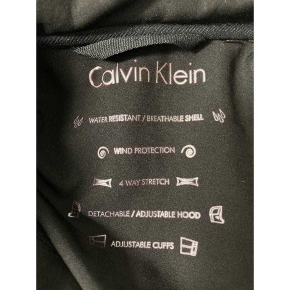 Calvin Klein Womens M Black Full Zip Jacket Cold Weather Outdoors Thermal Coat - Thumbnail 4