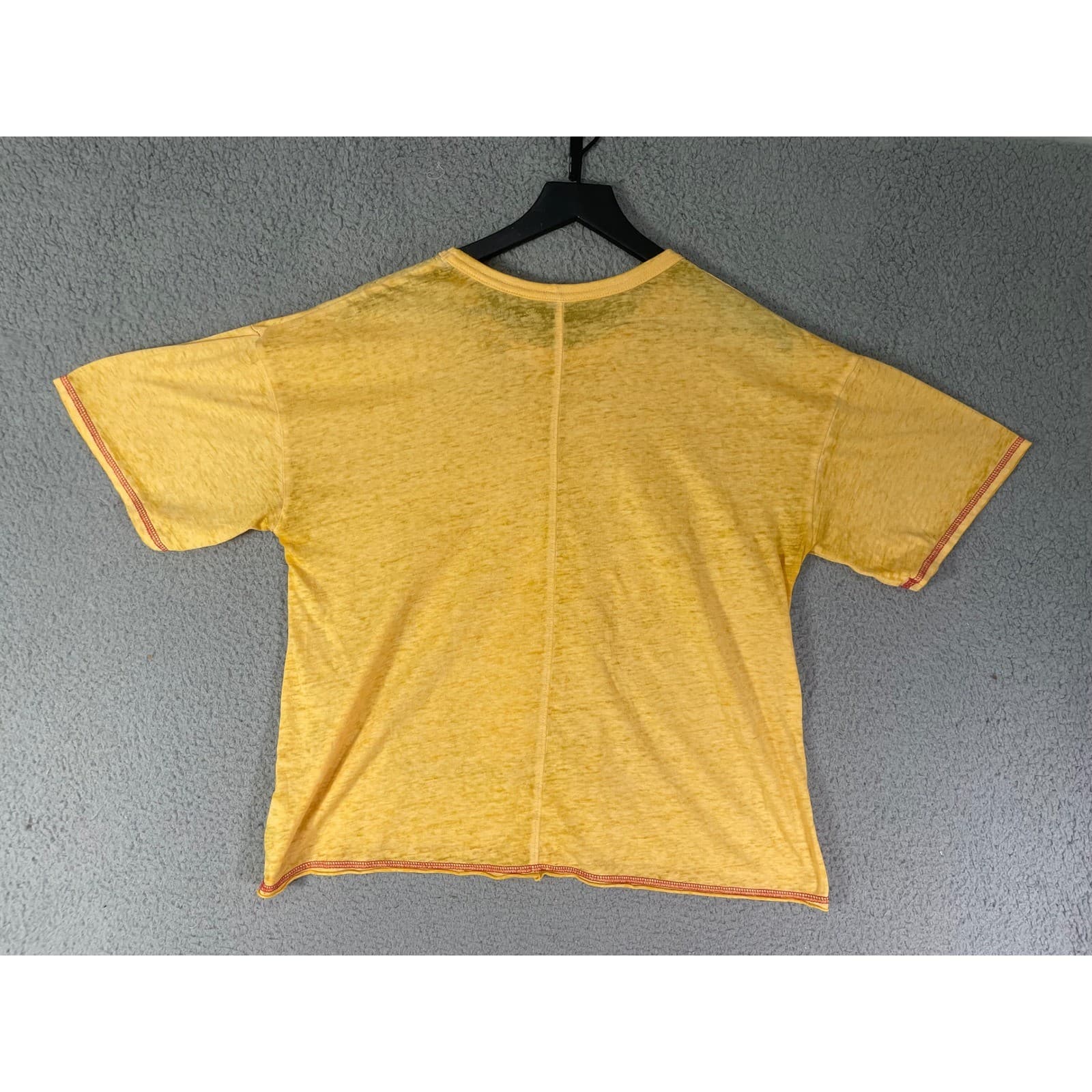 Harry Potter Hogwarts T Shirt Juniors L Yellow Burnout Graphic Crop Tee - Thumbnail 7