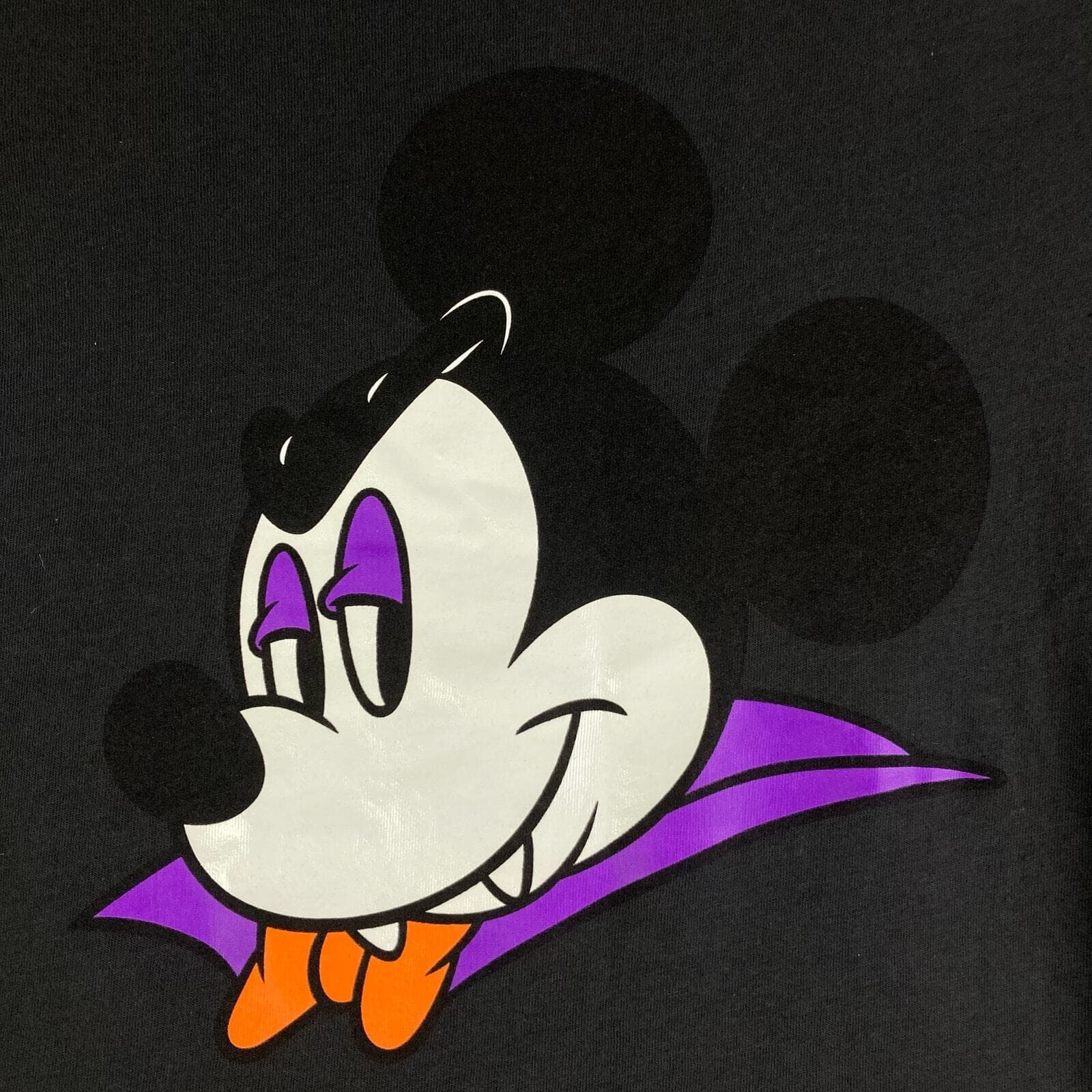 Mickey Vampire Halloween Old Navy Disney T-Shirt Youth Sz Small Fangs Kids Gray - Thumbnail 3