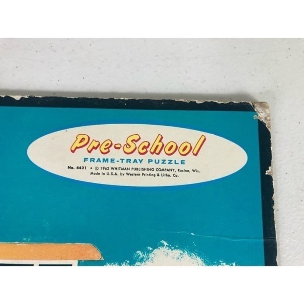 Vintage Whitman Pre-School Frame Tray Puzzle Boat Sailor 1962 Toy - Thumbnail 2