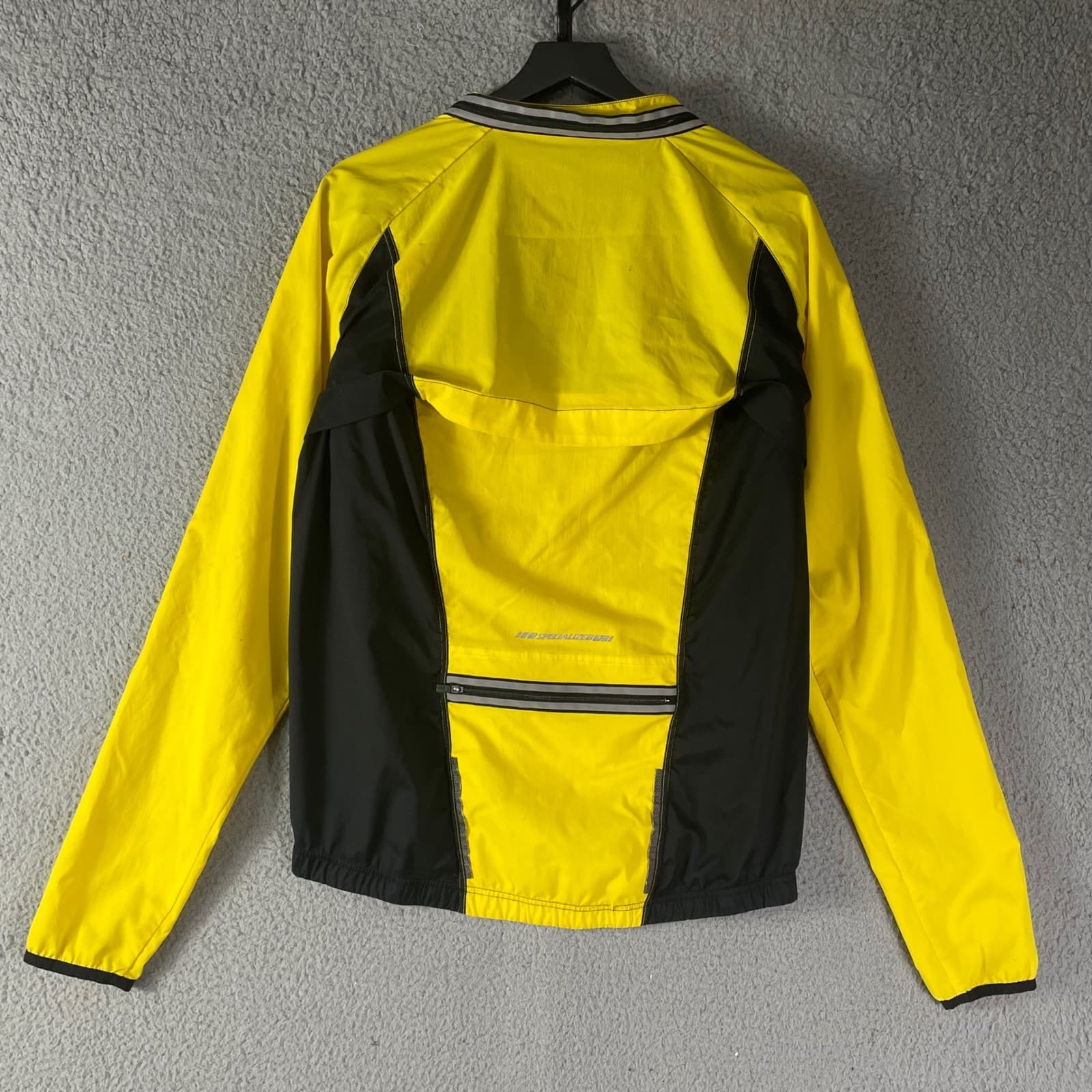 Specialized Cycling Jacket Mens XL Yellow Black Windbreaker Road Bike Hi Vis - Thumbnail 13