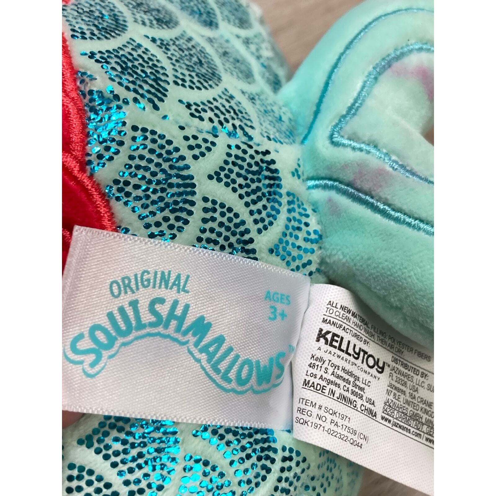 Disney Squishmallow Ariel The Little Mermaid 12" Plush by Kellytoy - Thumbnail 3