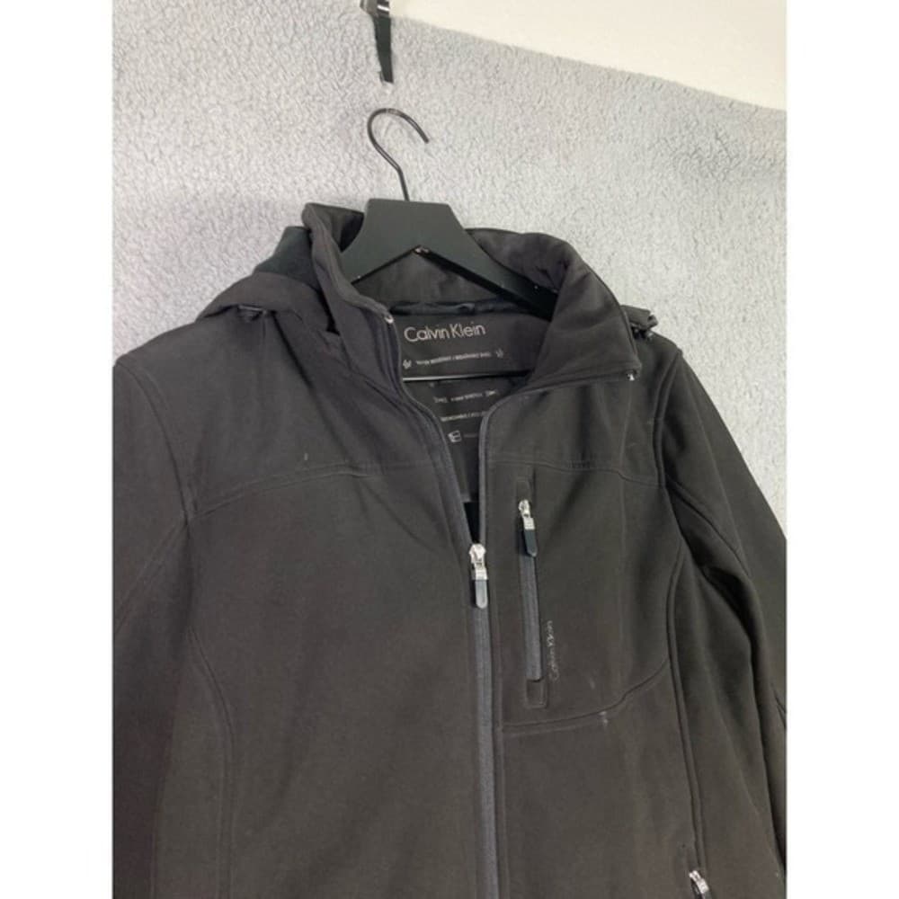 Calvin Klein Womens M Black Full Zip Jacket Cold Weather Outdoors Thermal Coat - Thumbnail 9
