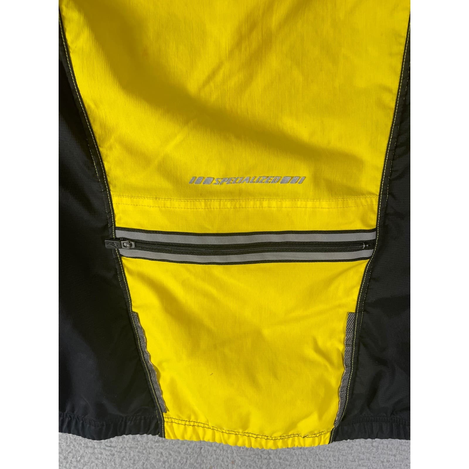 Specialized Cycling Jacket Mens XL Yellow Black Windbreaker Road Bike Hi Vis - Thumbnail 14