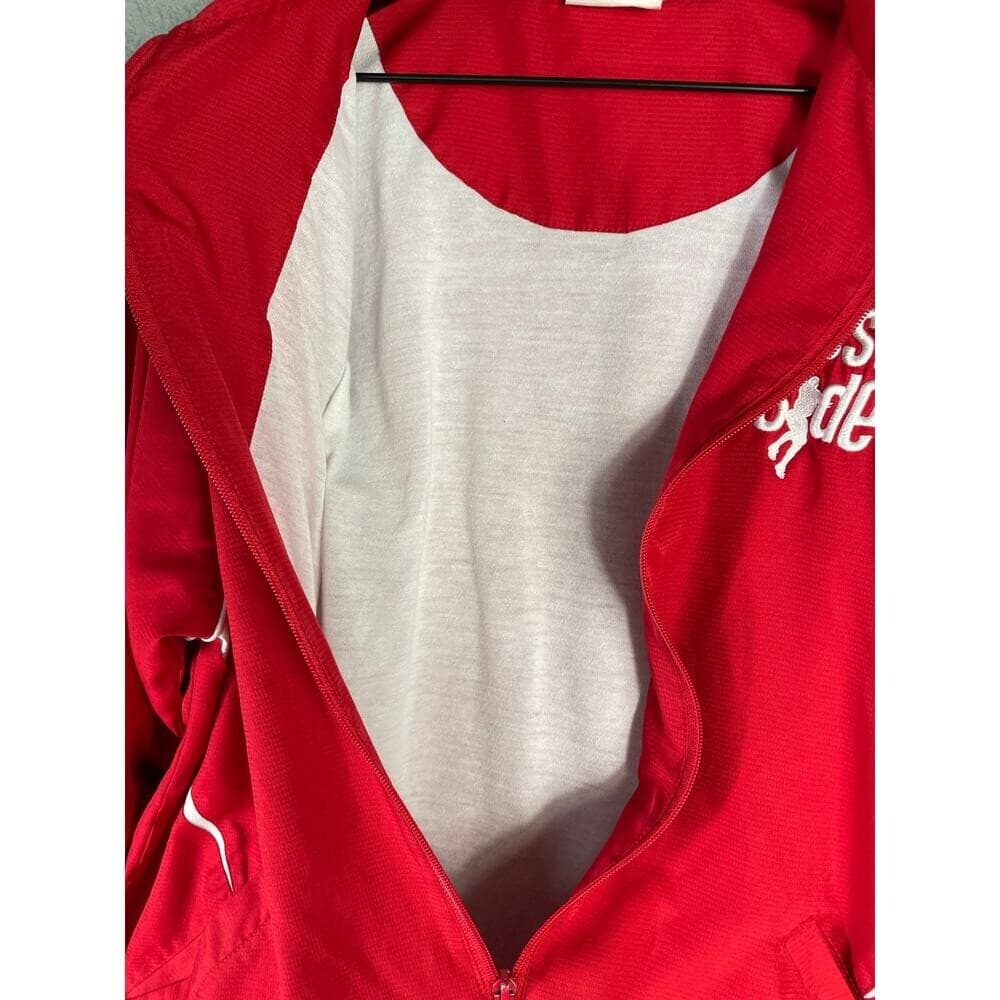 Teamwork Athletic Apparel West Side Red Full Zip Track Jacket Mens L Warmup Coat - Thumbnail 7