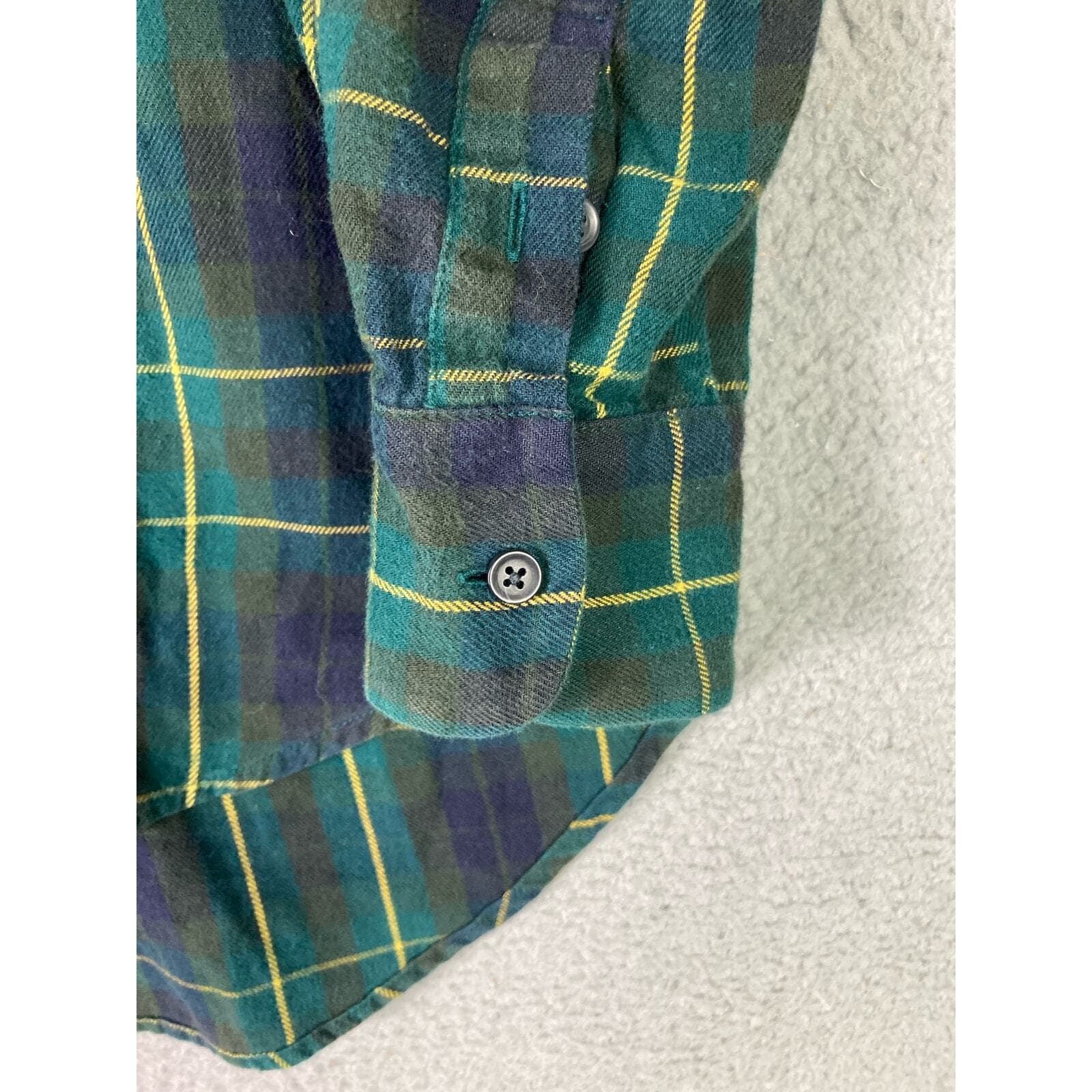 Madewell Plaid Oversized Shirt XS Womens Green Cozy Fall Flannel Boyfriend - Thumbnail 9