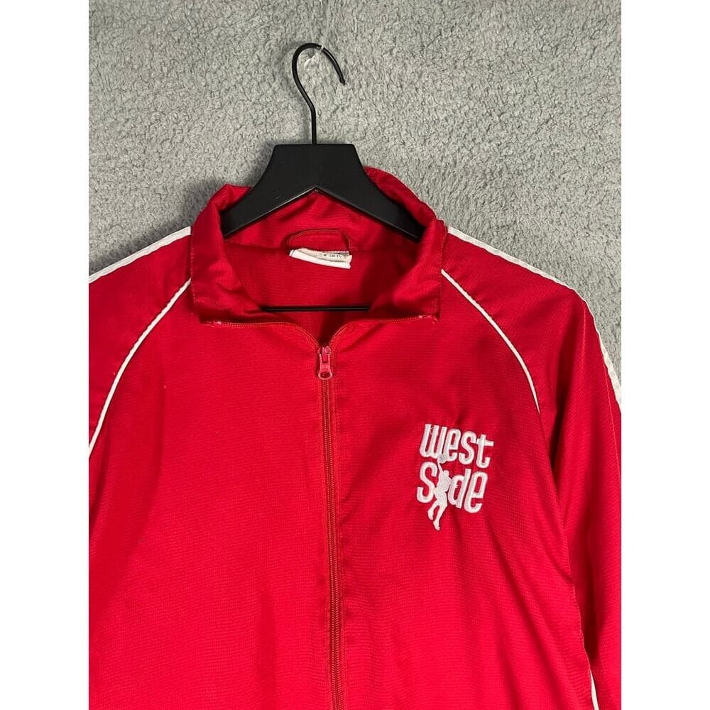 Teamwork Athletic Apparel West Side Red Full Zip Track Jacket Mens L Warmup Coat - Thumbnail 5