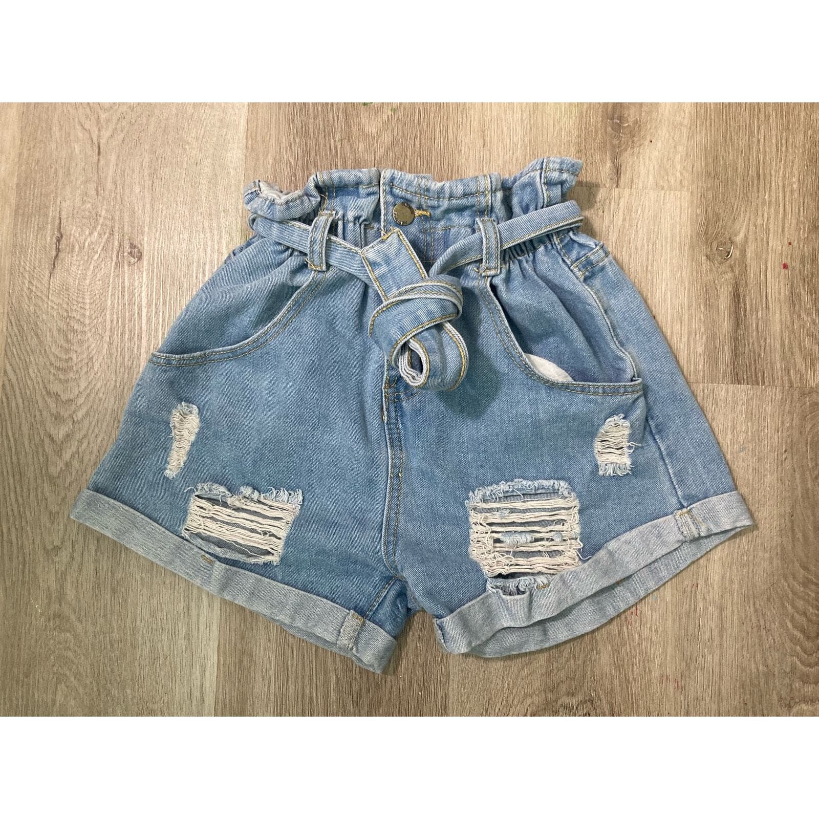 Shein Women's XS High Rise Denim Blue Shorts Casual Fashion Trendy Bottoms - Thumbnail 3