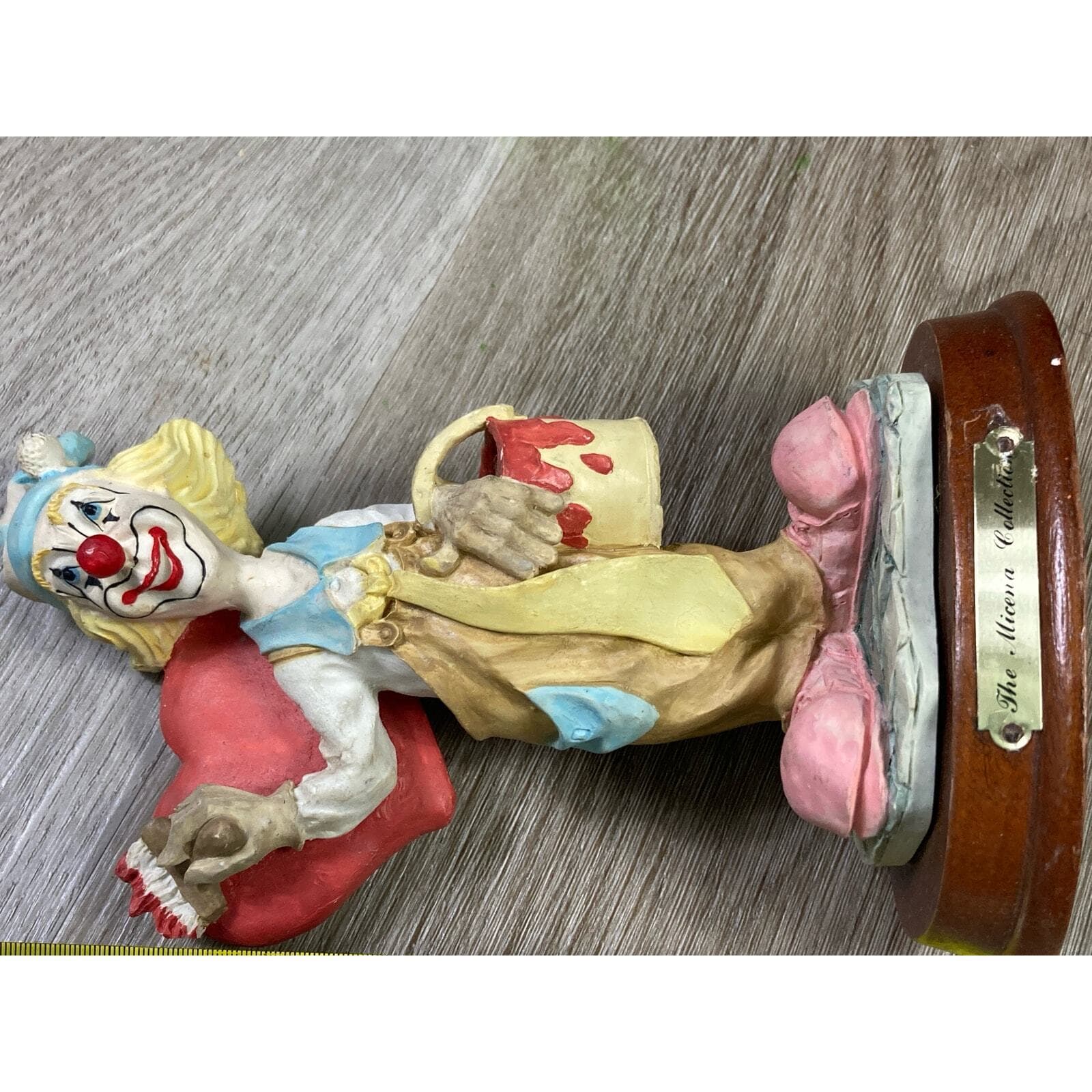 Vintage Pucci Hand Painted Ceramic Clown Figurine 7" Jester Hat Art Rare Gift - Thumbnail 10