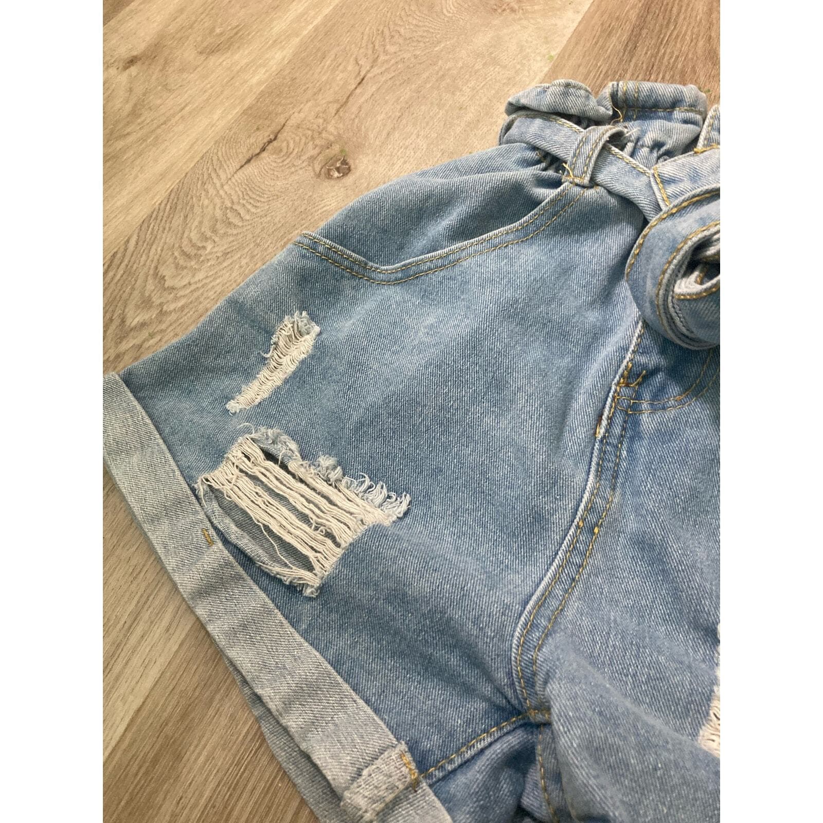 Shein Women's XS High Rise Denim Blue Shorts Casual Fashion Trendy Bottoms - Thumbnail 7