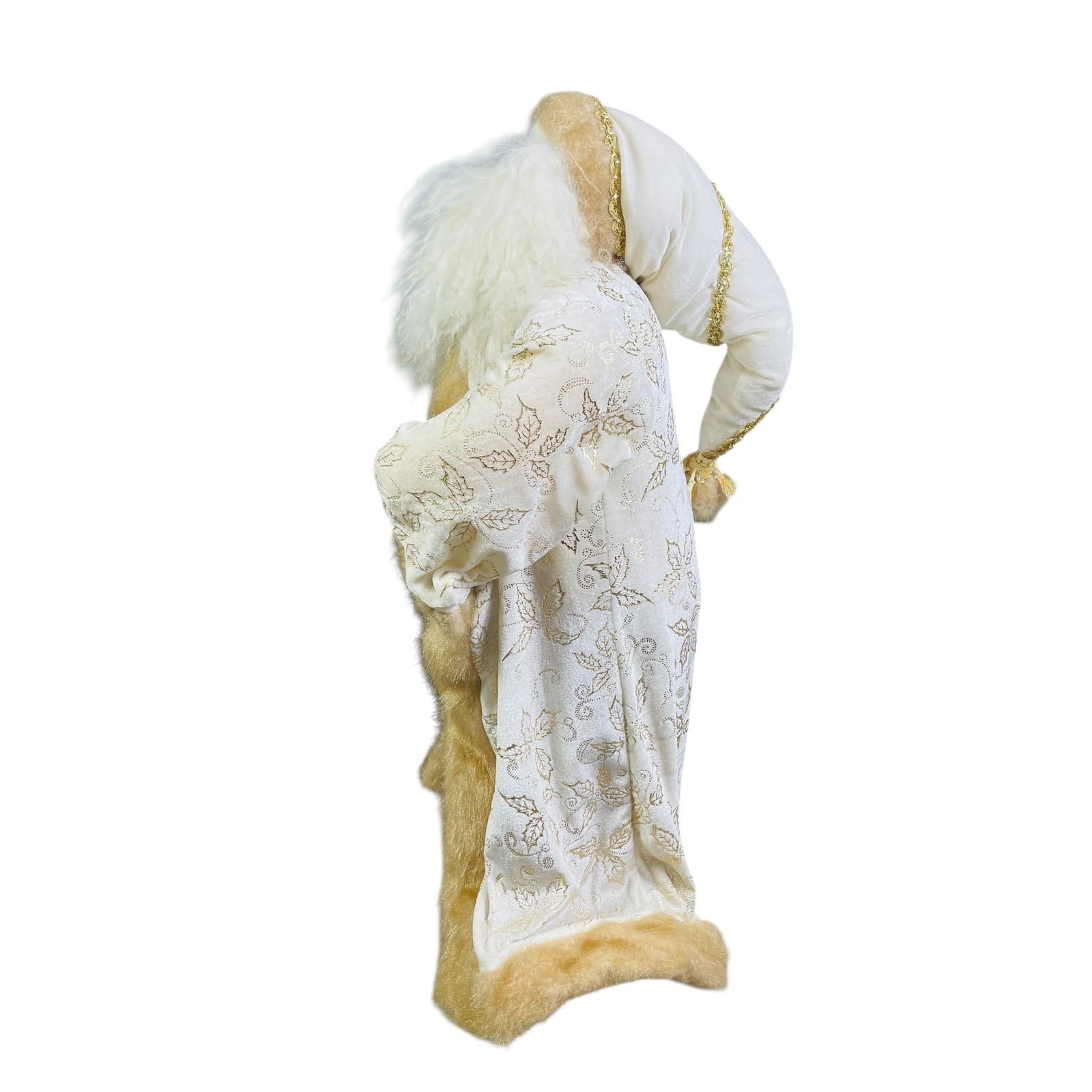 Champagne Gold Santa Claus Floor Standing Christmas Figure 36” Elegant Decor - Thumbnail 7
