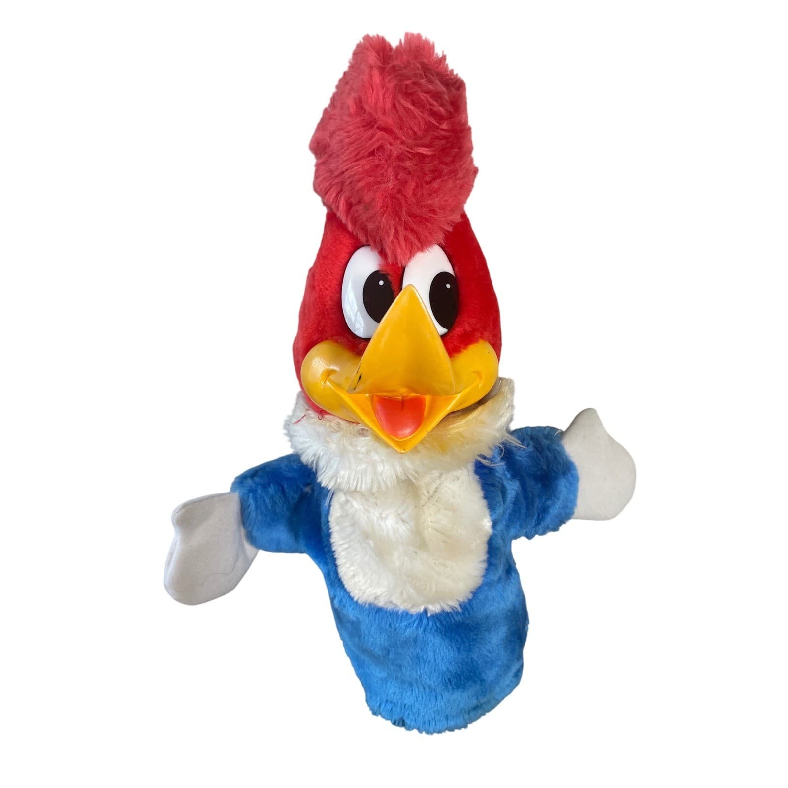 Vintage Woody Woodpecker Hand Puppet Universal Walter Lantz Plush Cartoon Toy