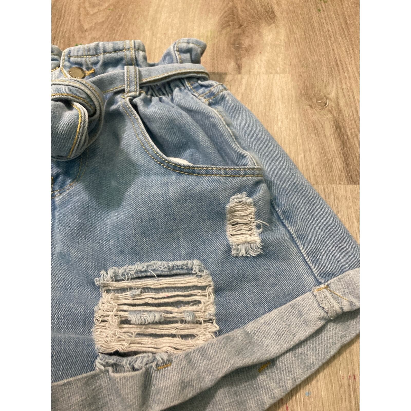 Shein Women's XS High Rise Denim Blue Shorts Casual Fashion Trendy Bottoms - Thumbnail 6