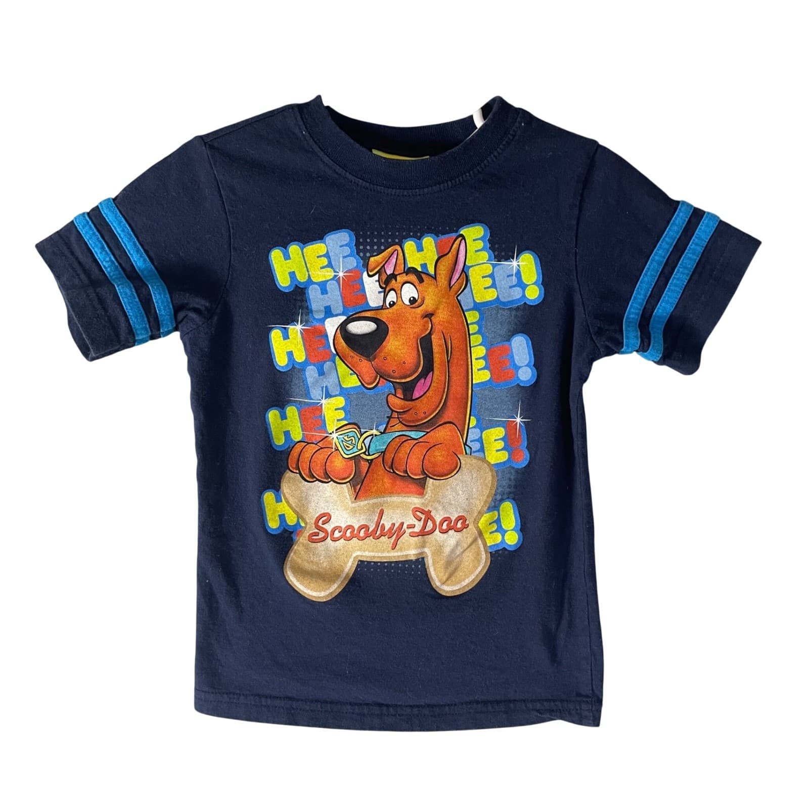 Scooby Doo Kids T Shirt Navy Blue Graphic Cartoon Tee Boys Short Sleeve