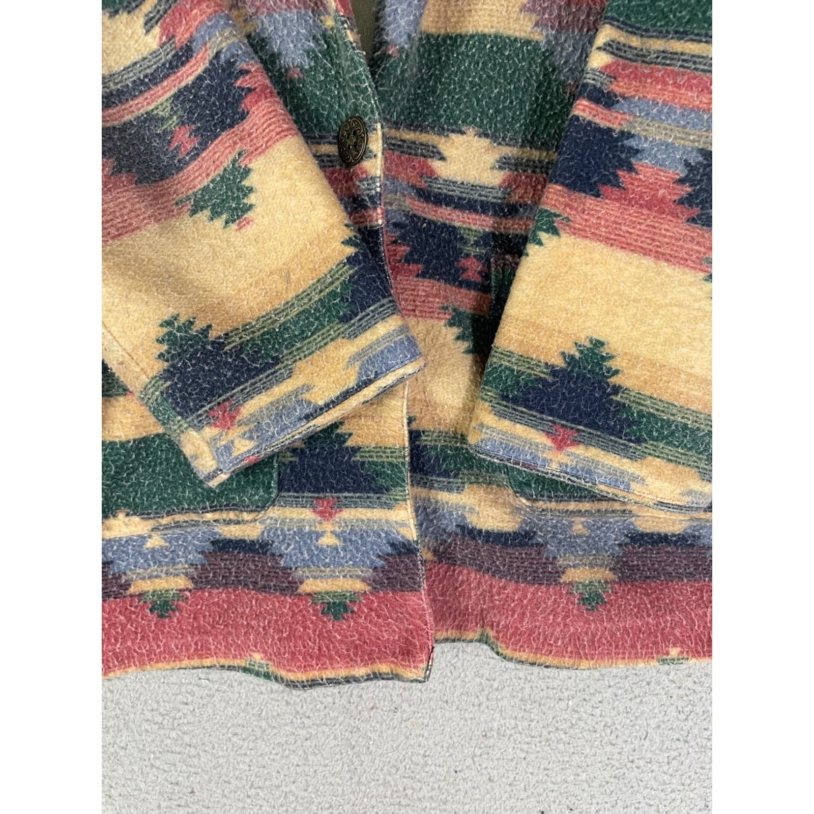 Vintage Southwestern Aztec Blazer Jacket Women's Large Boho Tribal Colorful - Thumbnail 13