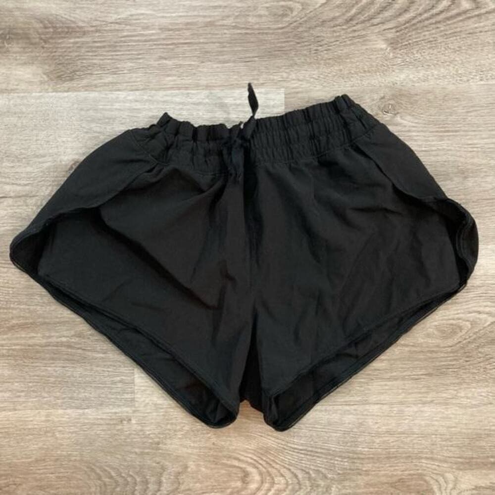 Women's Black Running Shorts XS Elastic Waist Activewear Gym Workout Athletic - Thumbnail 2
