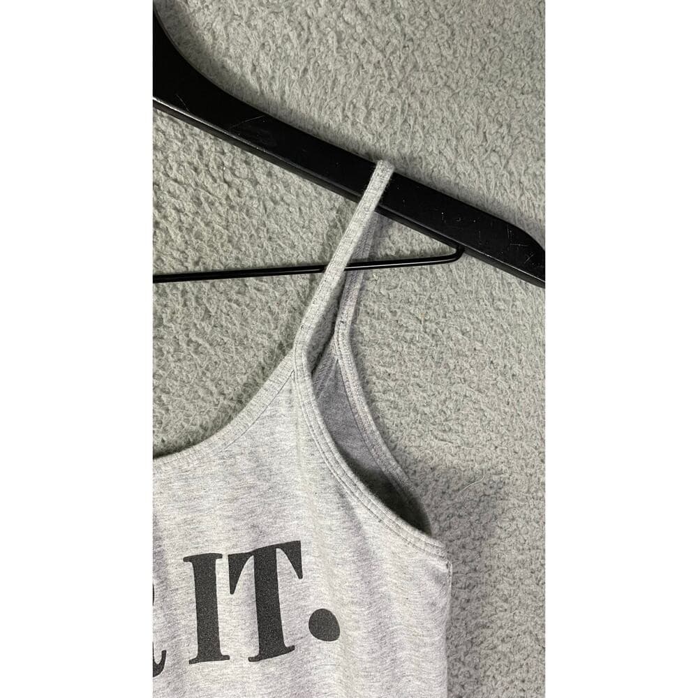 Women's Gray Spaghetti Strap Bodysuit Romper Loungewear Casual Y2K Medium - Thumbnail 8