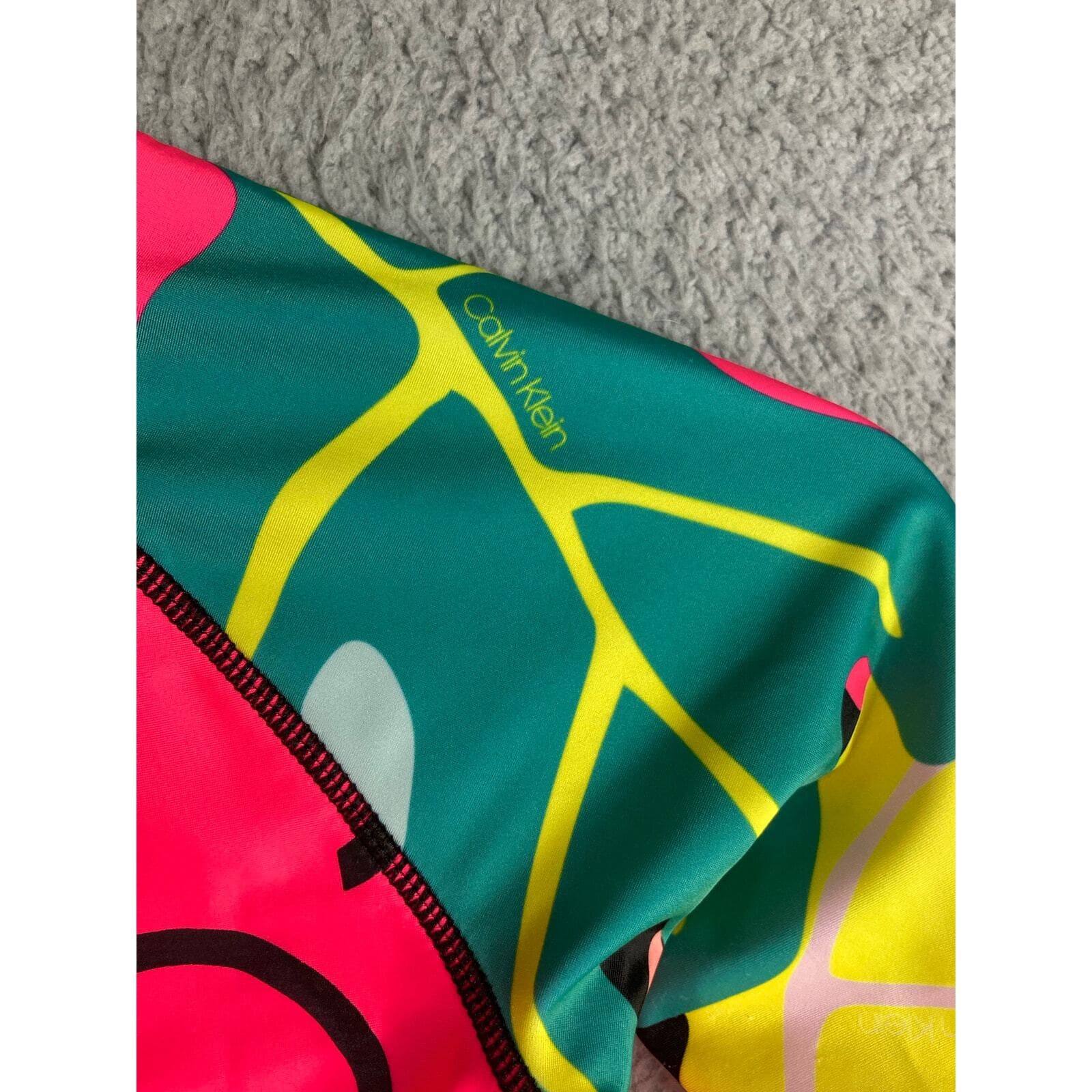 Calvin Klein Girls Rash Guard Swimsuit Top Size Small Multicolor UV Protection - Thumbnail 6
