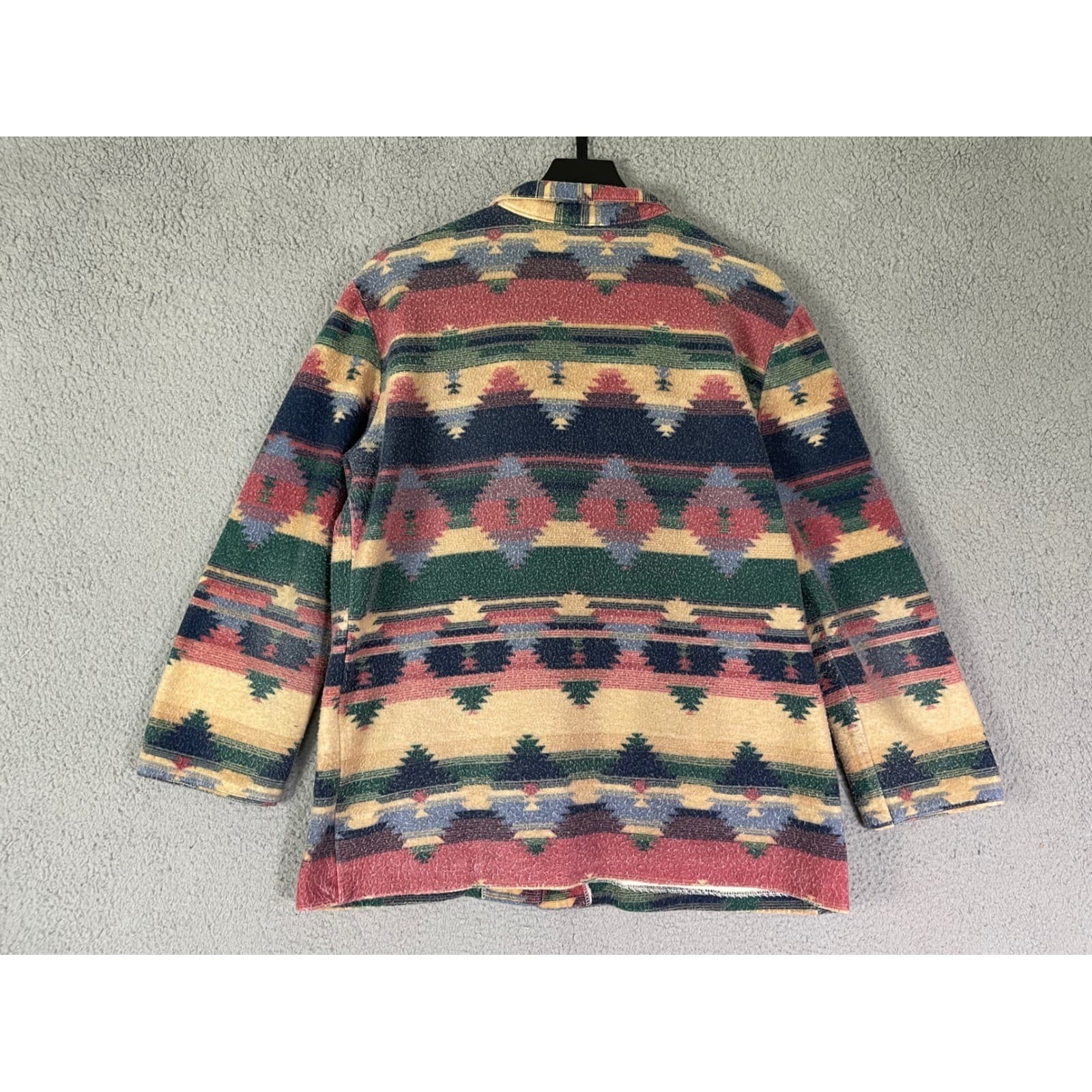 Vintage Southwestern Aztec Blazer Jacket Women's Large Boho Tribal Colorful - Thumbnail 6