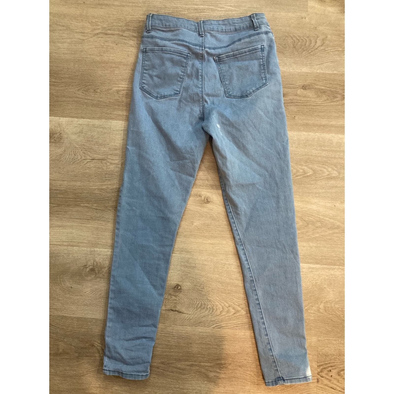 Women's Blue Straight Leg Jeans Size 30 Classic 5 Pocket Casual Everyday Denim - Thumbnail 4