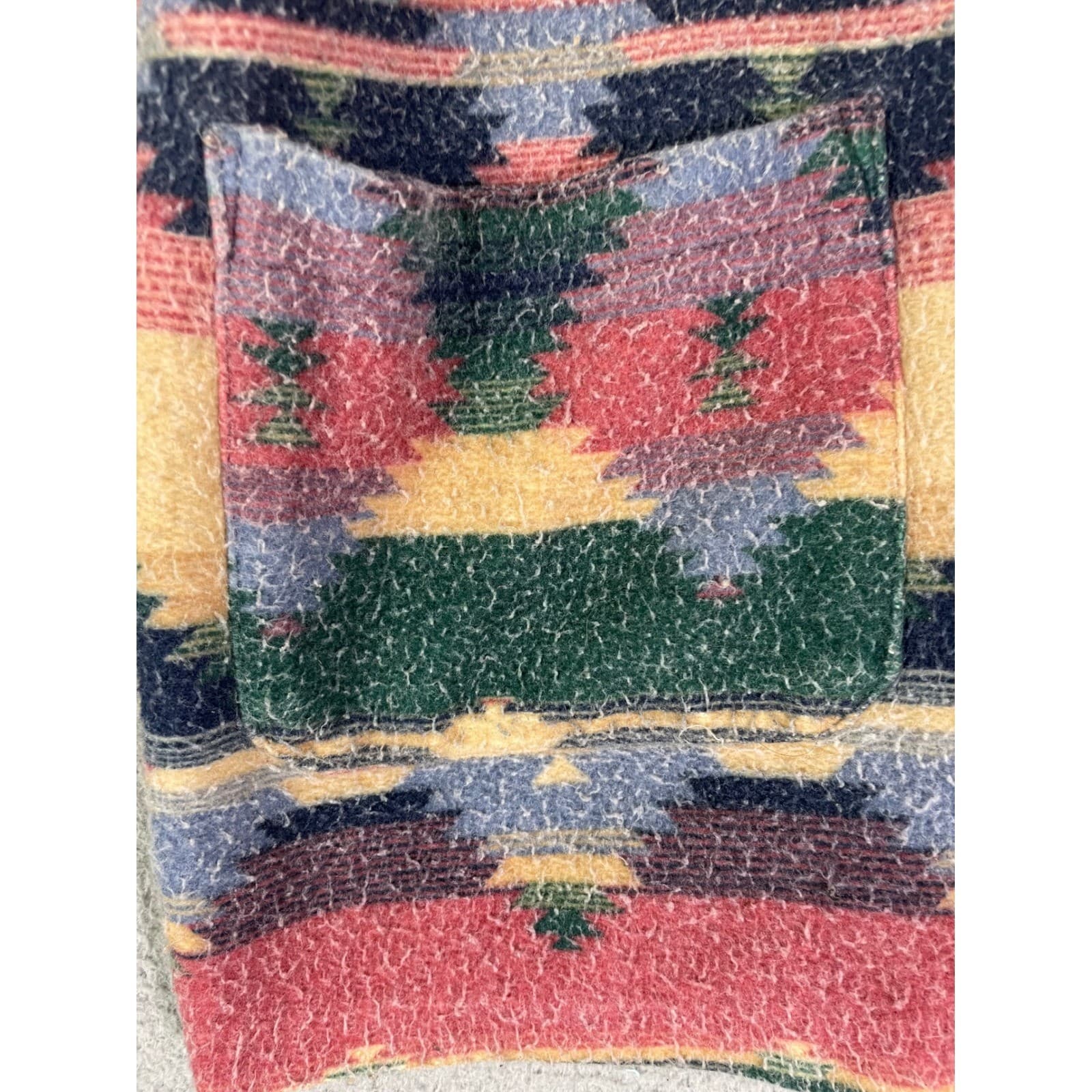 Vintage Southwestern Aztec Blazer Jacket Women's Large Boho Tribal Colorful - Thumbnail 9