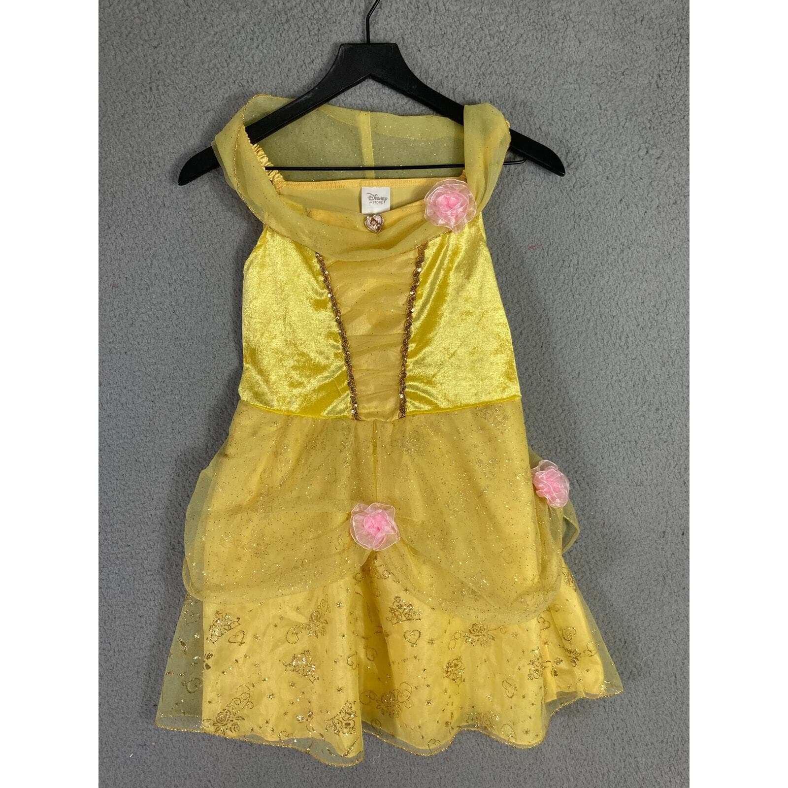 Disney Belle Beauty and the Beast Princess Costume Dress Girls Yellow Size 10 - Thumbnail 3