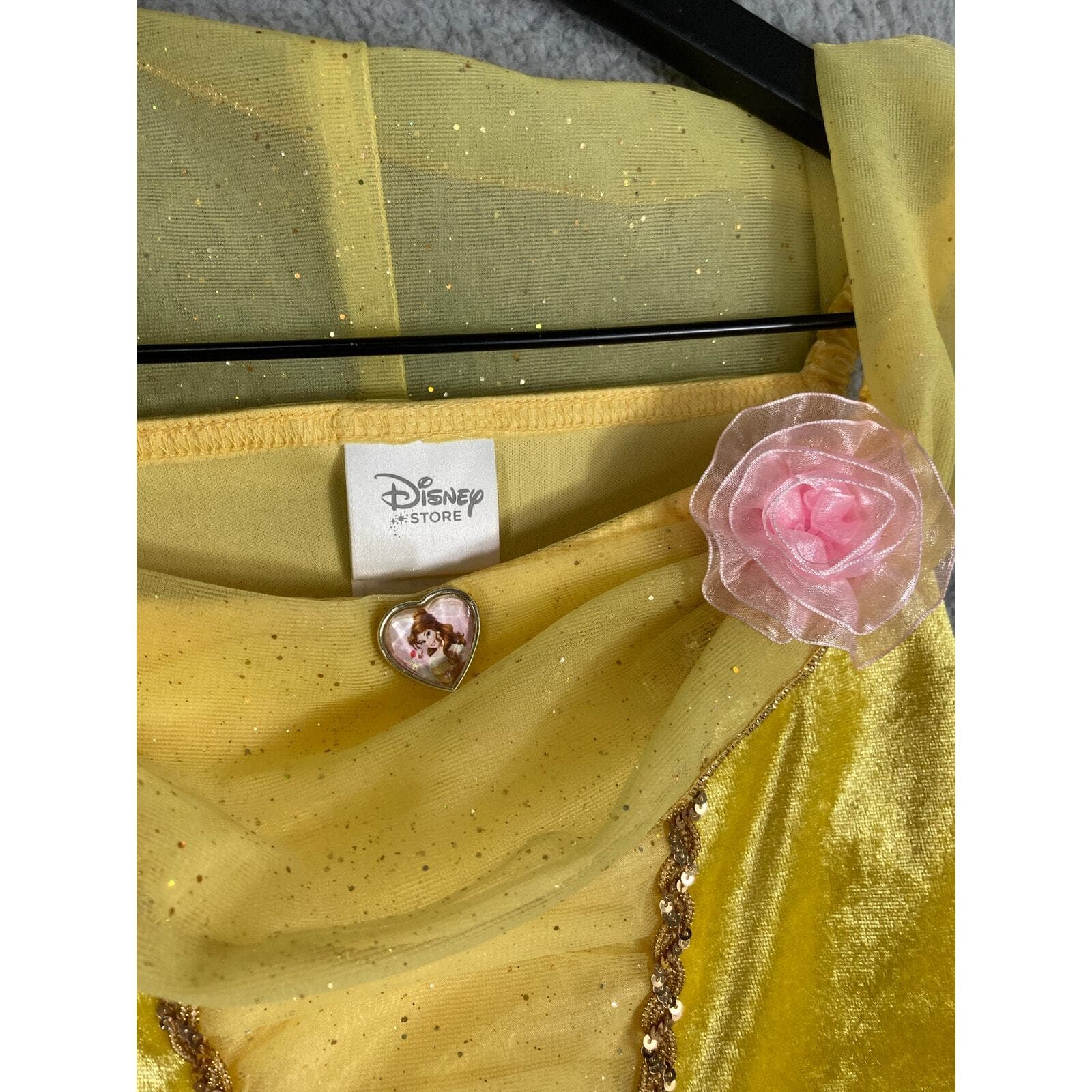 Disney Belle Beauty and the Beast Princess Costume Dress Girls Yellow Size 10 - Thumbnail 2