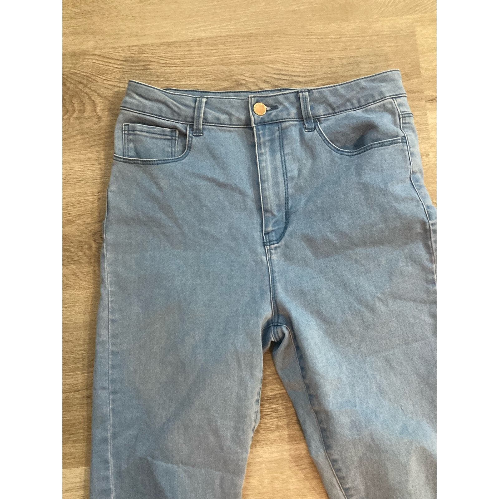 Women's Blue Straight Leg Jeans Size 30 Classic 5 Pocket Casual Everyday Denim - Thumbnail 8