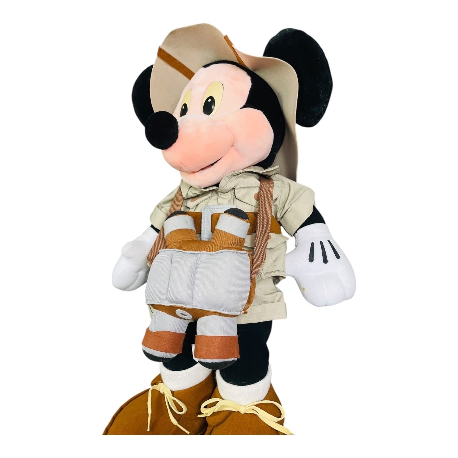 Disney Mickey Mouse Safari Plush Puppet Stuffed Animal Vintage Binoculars Toy - Thumbnail 6