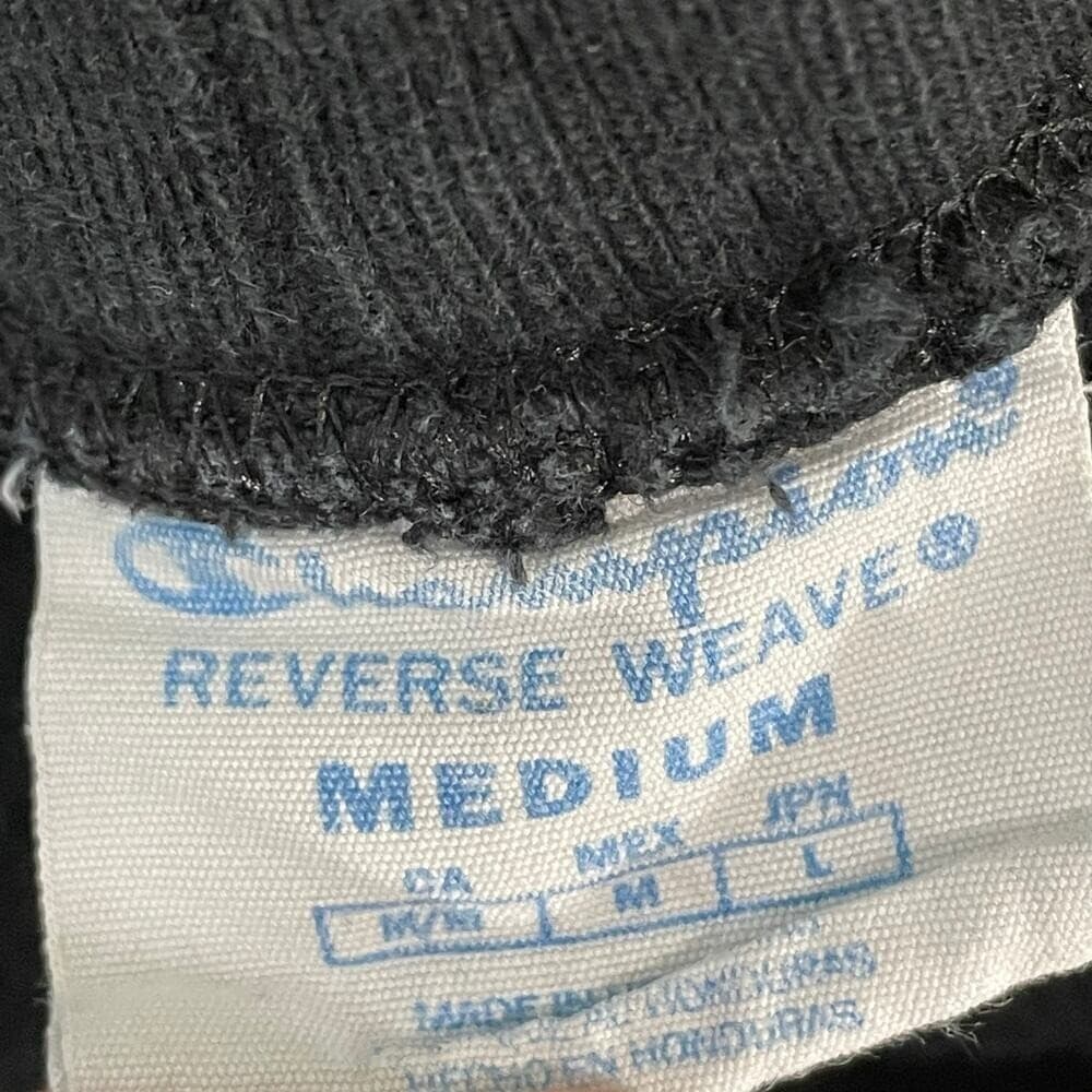 Champion Reverse Weave Men's Black Jogger Sweatpants Medium Vintage Streetwear - Thumbnail 3