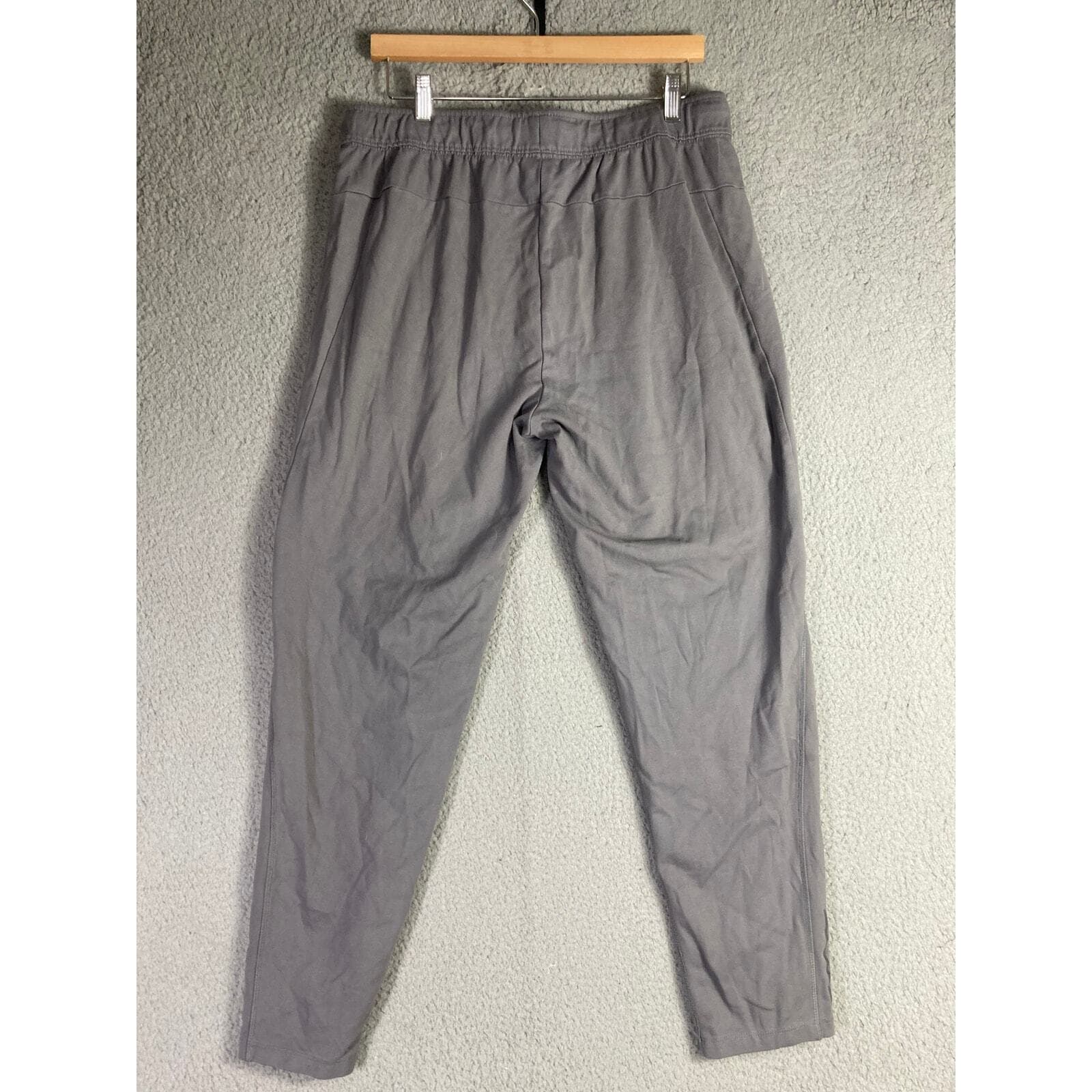 Men's Gray Jogger Sweatpants Large Athletic Lightweight Casual Streetwear Fit - Thumbnail 6