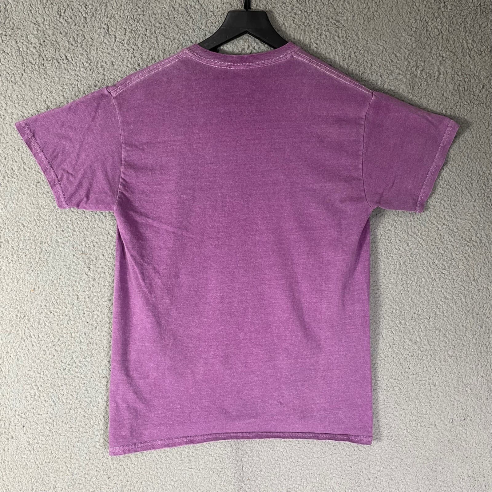 Mackinac Island Horse Carriage Embroidered Graphic Tee Purple Medium Souvenir - Thumbnail 5