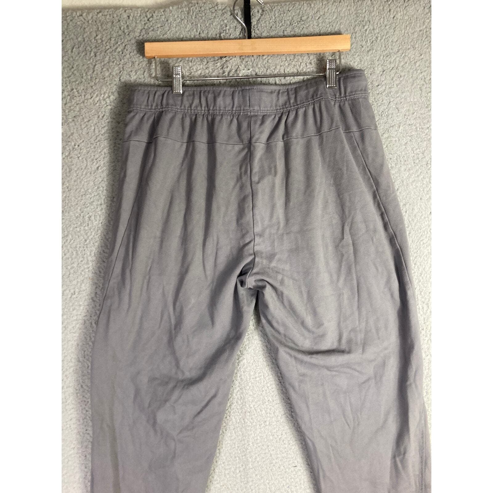 Men's Gray Jogger Sweatpants Large Athletic Lightweight Casual Streetwear Fit - Thumbnail 9