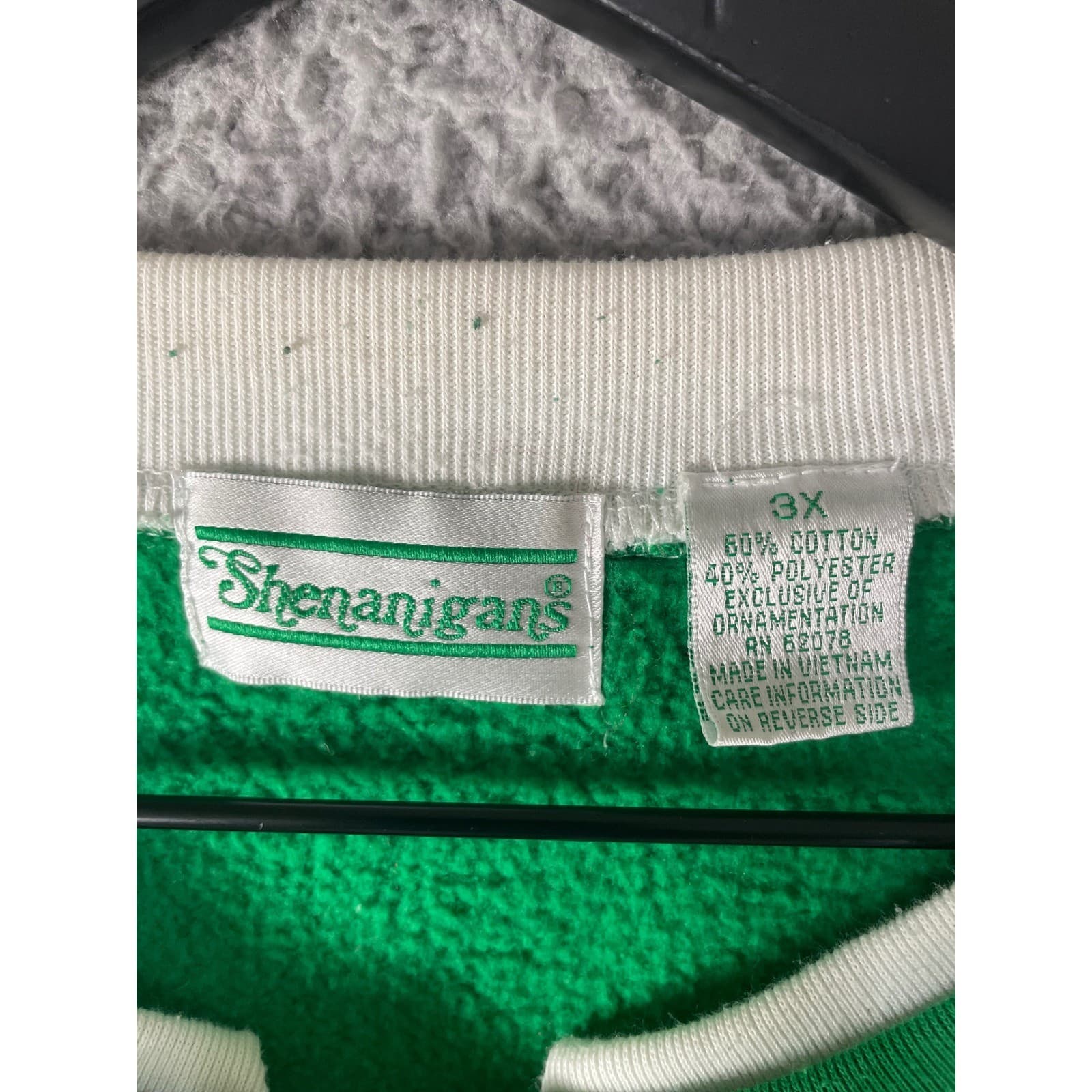 Shenanigans Green Snowman Vintage Snowflake Button Front Cardigan Sweatshirt 3X - Thumbnail 5