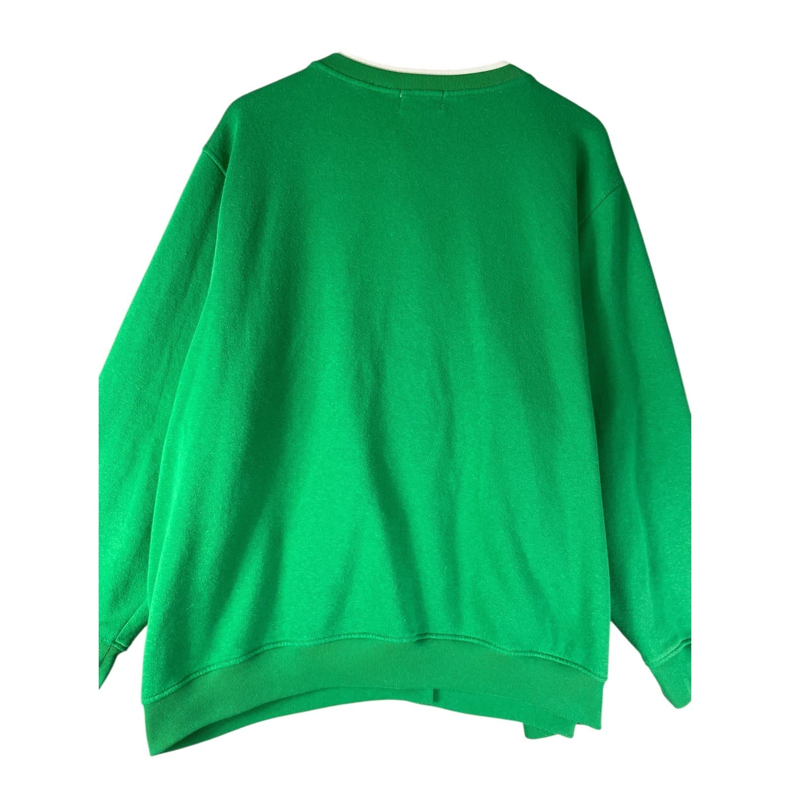 Shenanigans Green Snowman Vintage Snowflake Button Front Cardigan Sweatshirt 3X - Thumbnail 10