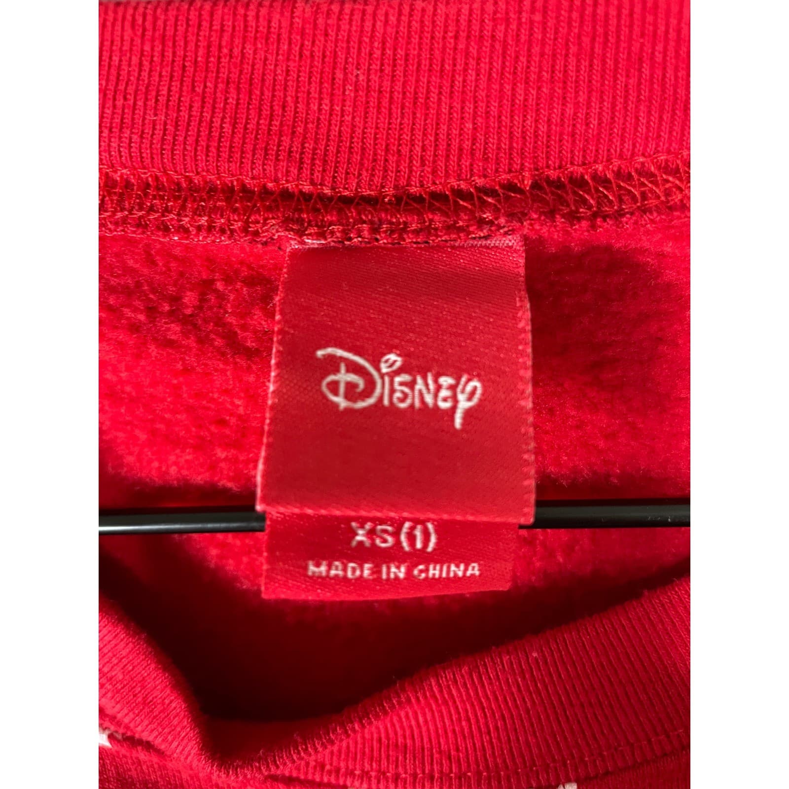 Disney Mickey Mouse Red Holiday Snowflake Sweatshirt Women's XS Christmas Gift - Thumbnail 3