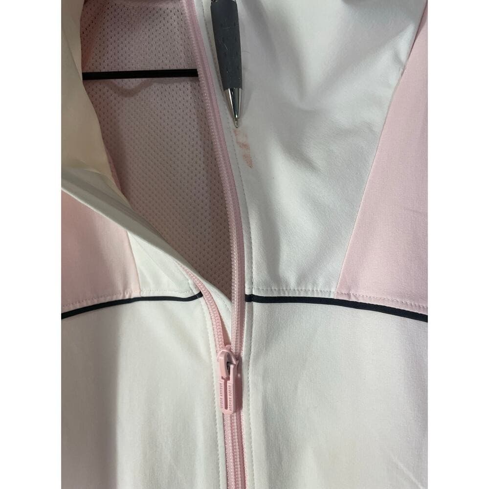 Under Armour Women's Pink Colorblock Full Zip Windbreaker Jacket XS Loose Fit - Thumbnail 9