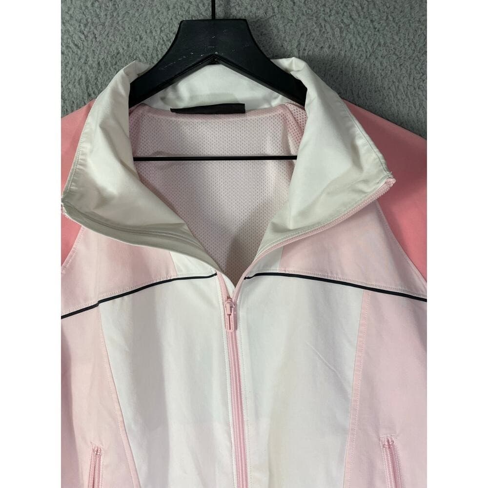 Under Armour Women's Pink Colorblock Full Zip Windbreaker Jacket XS Loose Fit - Thumbnail 6