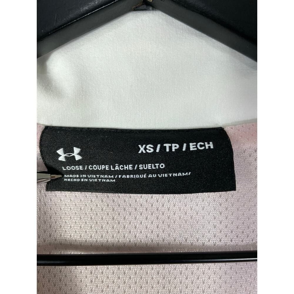 Under Armour Women's Pink Colorblock Full Zip Windbreaker Jacket XS Loose Fit - Thumbnail 4