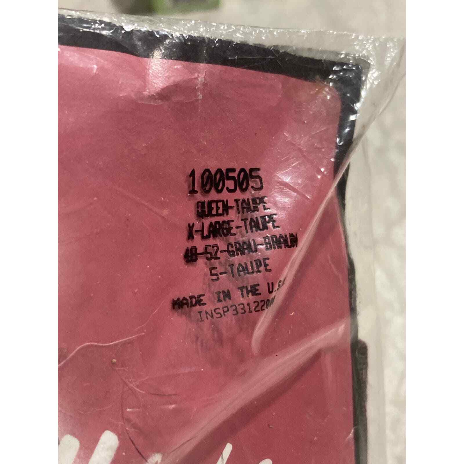 Sheer Nylon Spandex Leggings Queen Size Taupe USA Made Vintage Retro New NWT - Thumbnail 6