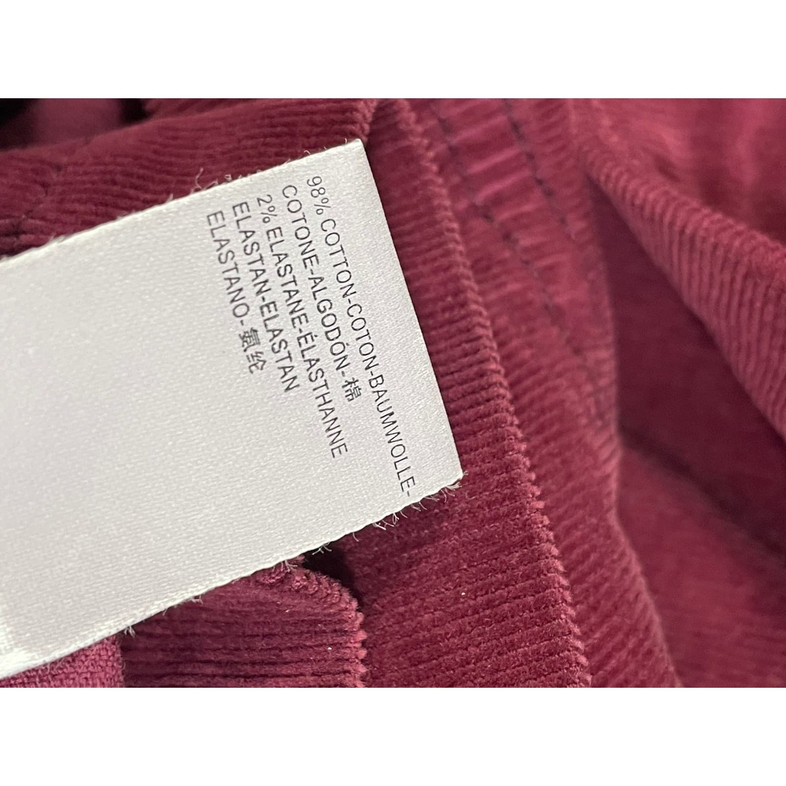 Free People Burgundy Corduroy Mini Skirt Women's Size 8 Boho Fall Back Zip - Thumbnail 5