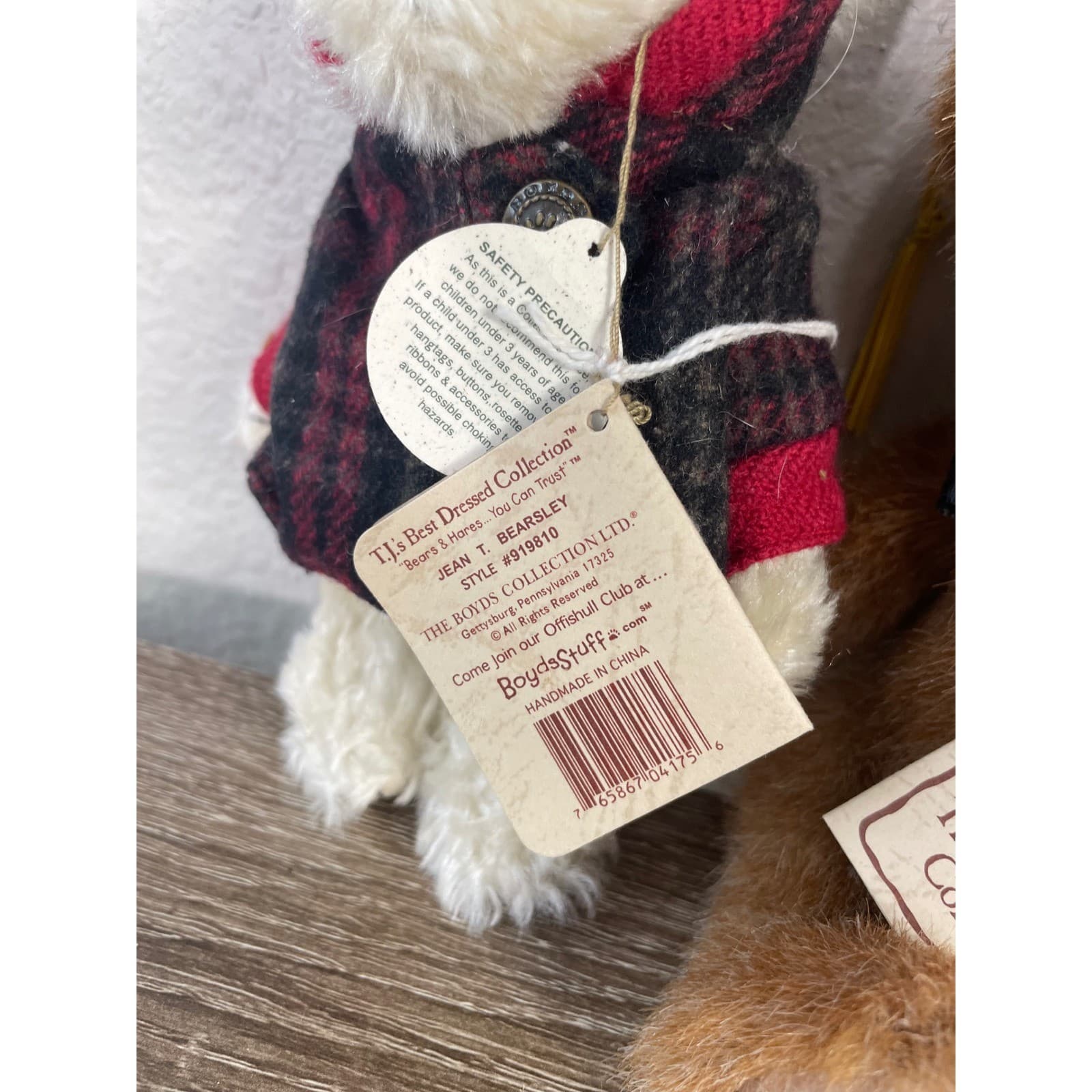 Boyds Bears Plush Lot 3 Bailey Friends Graduation Golf Winter Sweater Tagged - Thumbnail 9